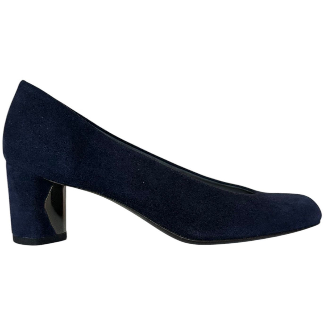 Stuart Weitzman Vtg Stuart Weitzman Navy Suede Leather Almond Toe heels 5 Size US 5 / IT 35 - 13 Thumbnail