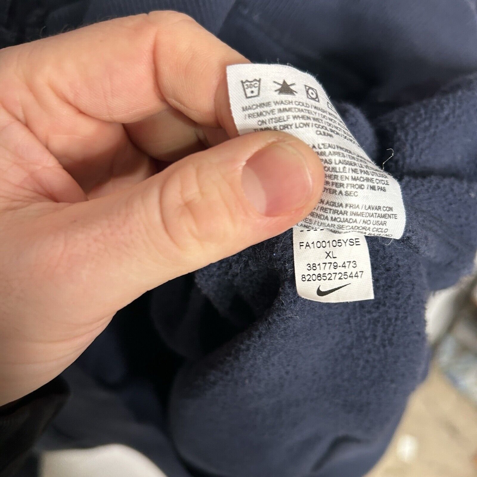 Nike Vintage Y2K Nike Core Essentials Hoodie “Navy” 2024 Size US XL / EU 56 / 4 - 5 Thumbnail