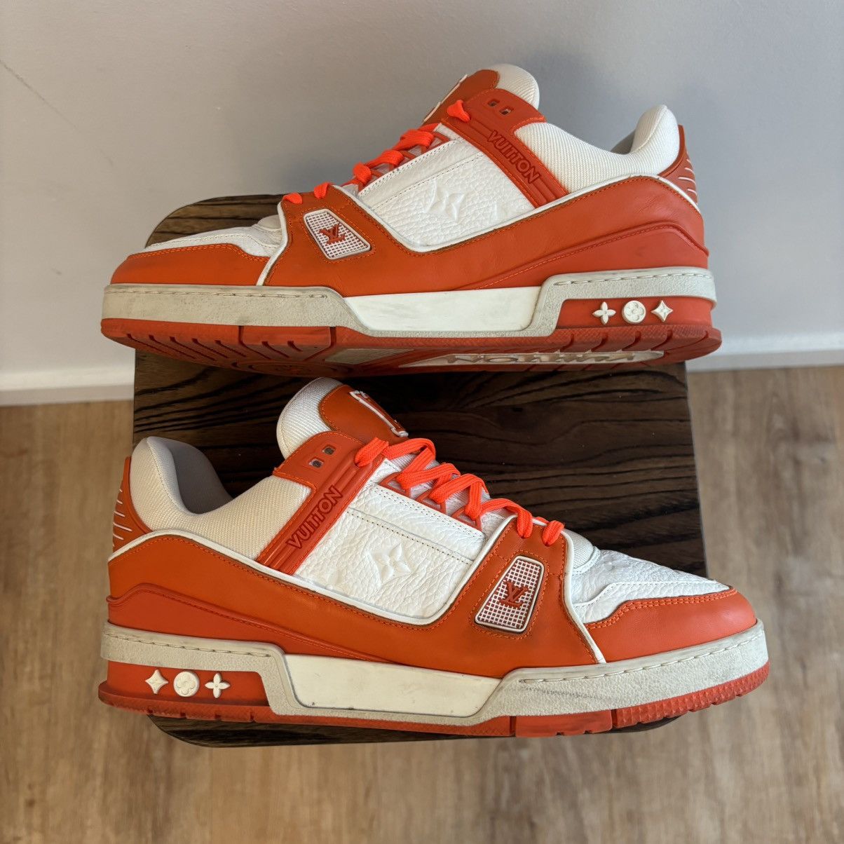 Louis Vuitton Louis Vuitton Orange Trainers Size 9 LV / 10 USA Size US 9 / EU 42 - 2 Thumbnail