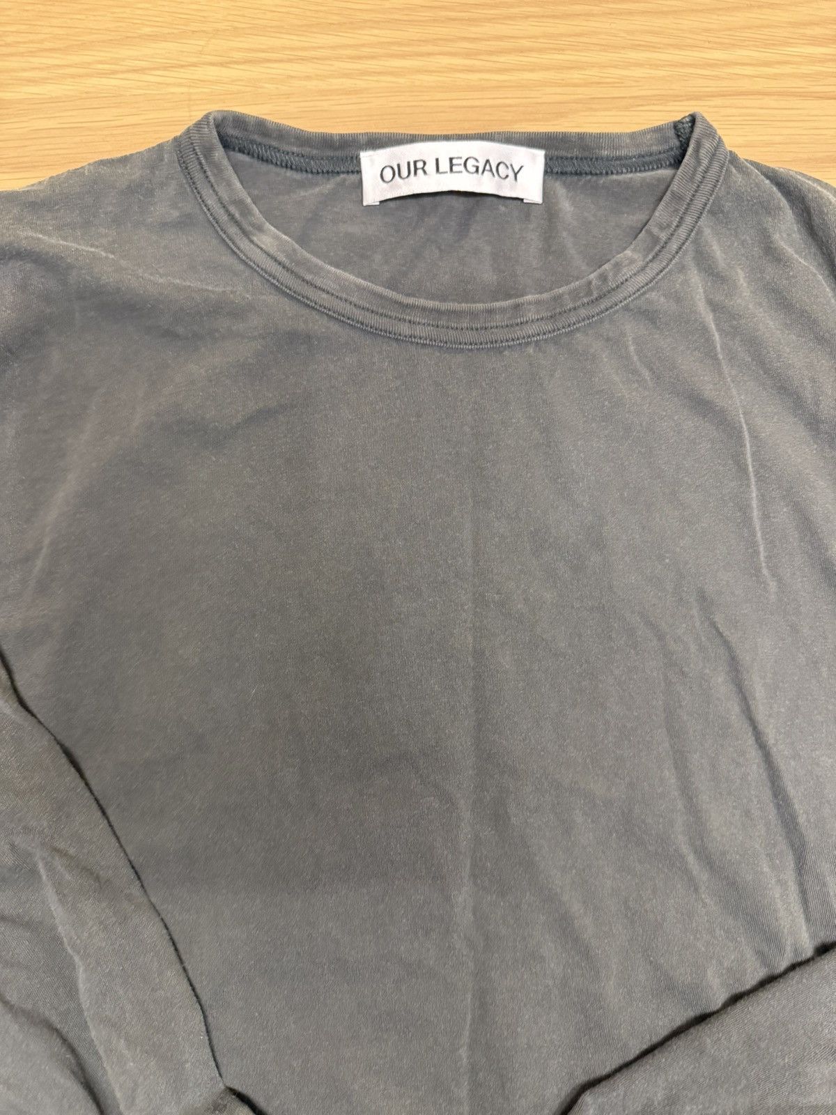 Our Legacy Our Legacy Cruise Longsleeve – Vintage Green/Grey – Size 52 Size US L / EU 52-54 / 3 - 5 Thumbnail