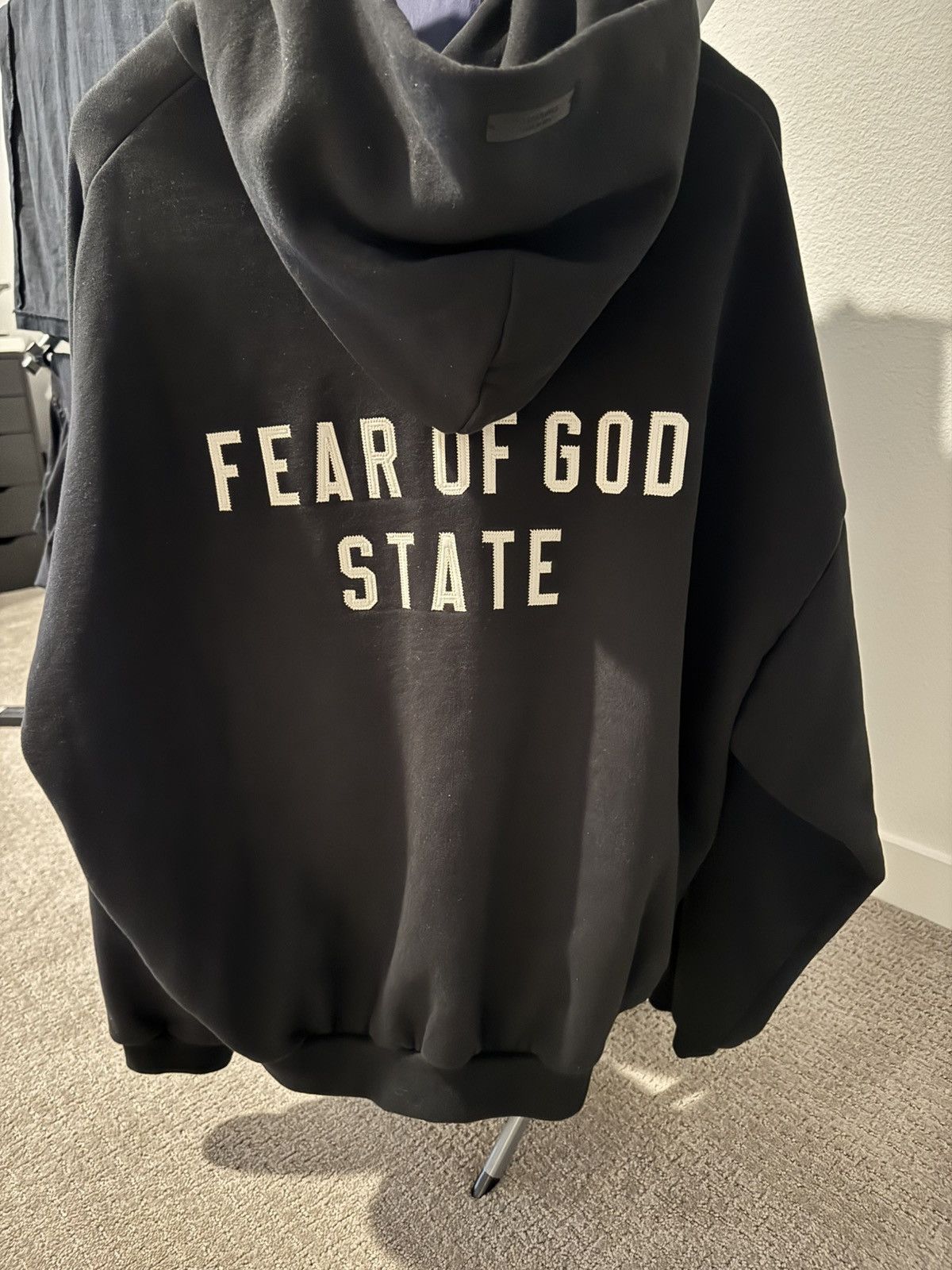 Pre-owned Essentials Stitched Hoodie Size M