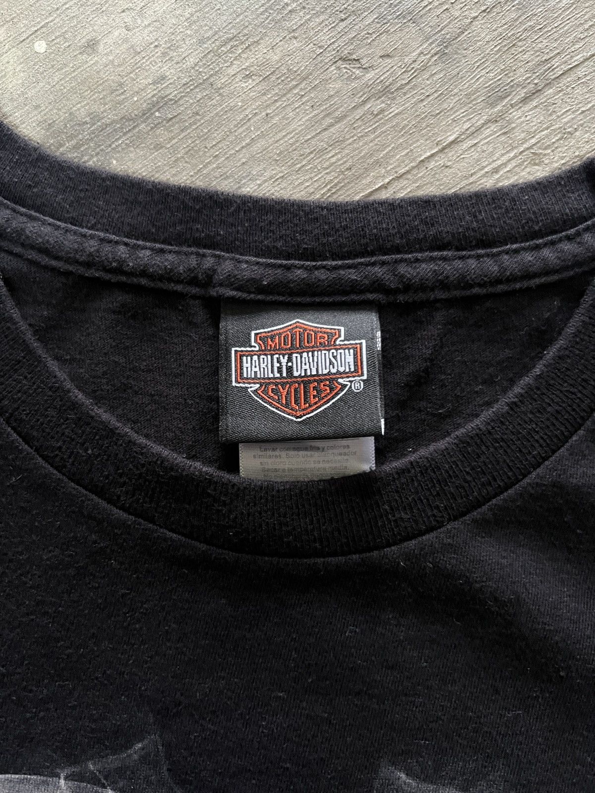 Harley Davidson Vintage 2000s Harley-DavidsonTexas Skull Smoke Fire Flames Size US L / EU 52-54 / 3 - 4 Thumbnail