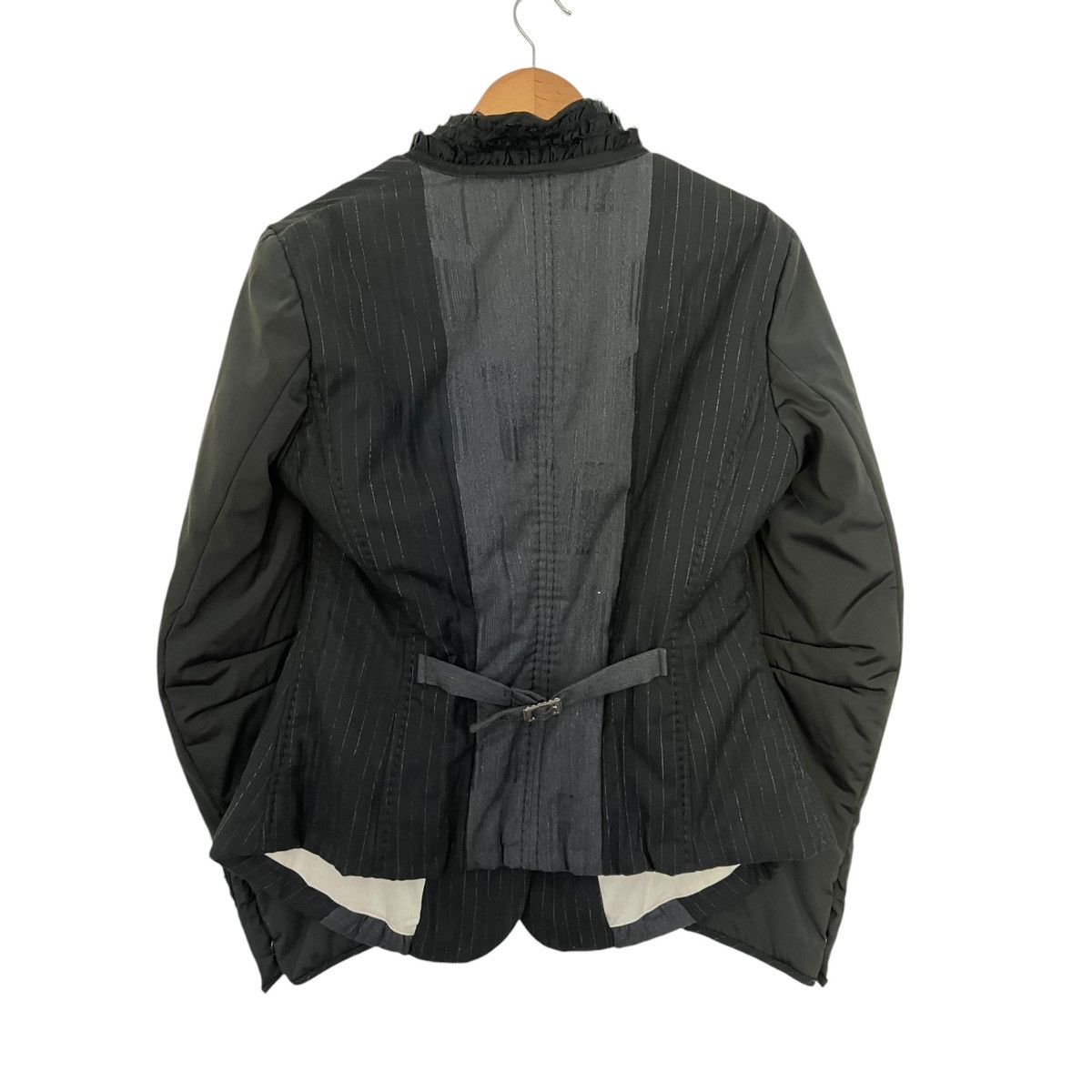 Marithe + Francois Girbaud Marithe Francois girbaud pinstripe ruffle blazer Size US L / EU 52-54 / 3 - 4 Thumbnail
