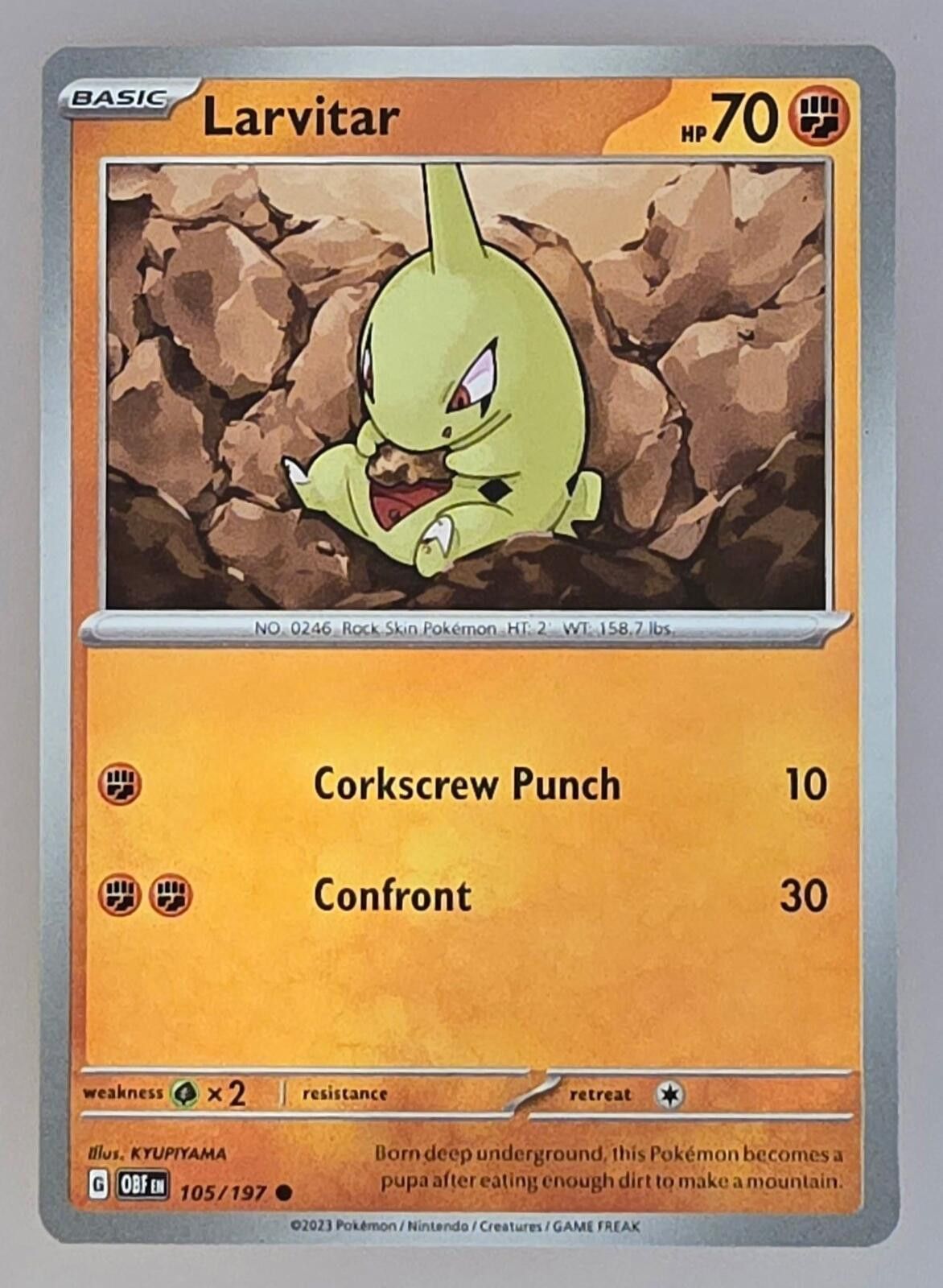 Pokemon Larvitar 105/197 Size ONE SIZE - 1 Thumbnail