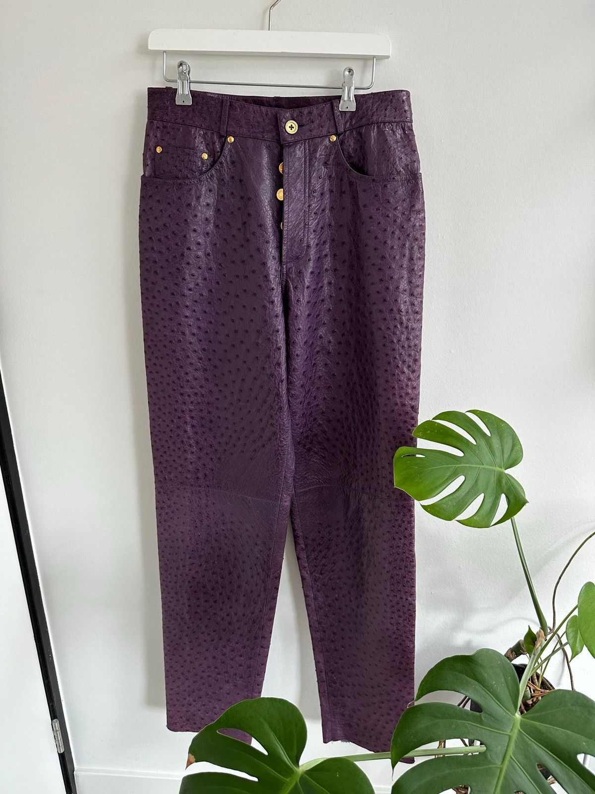 Hermes Hermes Real Ostrich Leather Pants early 90 Size 30" / US 8 / IT 44 - 2 Thumbnail