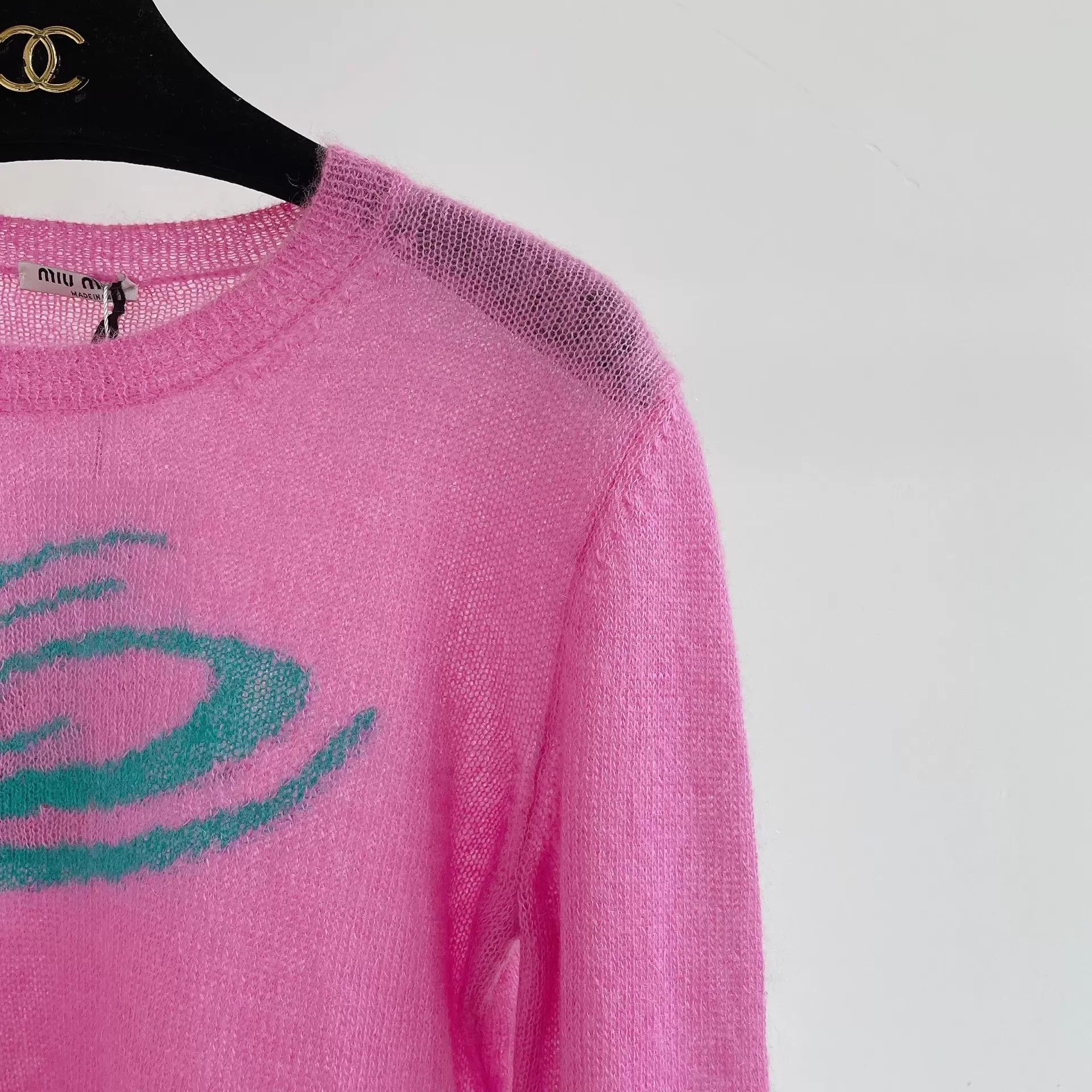 Miu Miu MIU MIU purple-pink mohair top size 40 Size S / US 4 / IT 40 - 3 Thumbnail