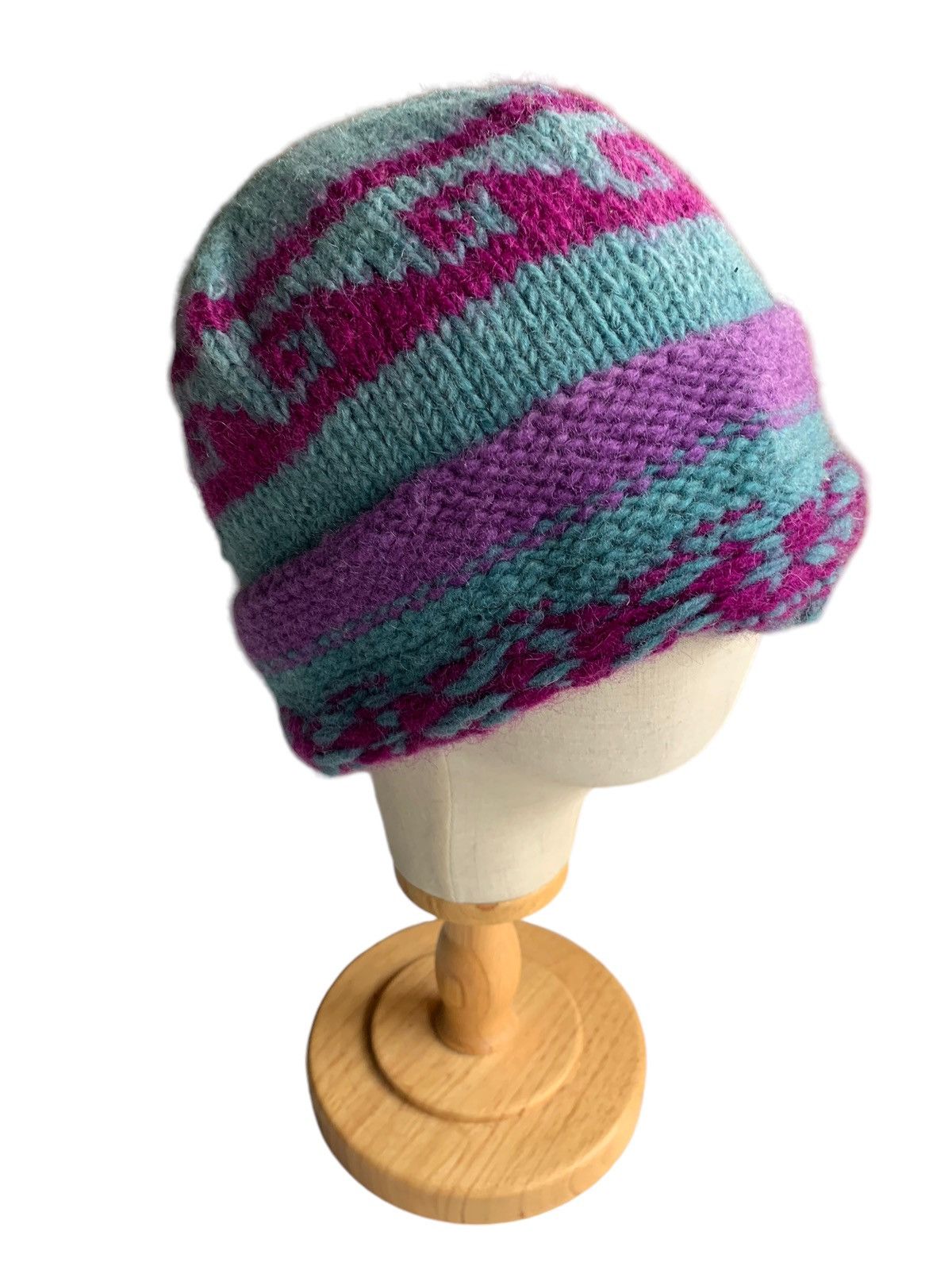 Japanese Brand × Kapital × Vintage Knitted Crochet Wool Winter Sessions Rare Desgn Big Hats Size ONE SIZE - 2 Thumbnail