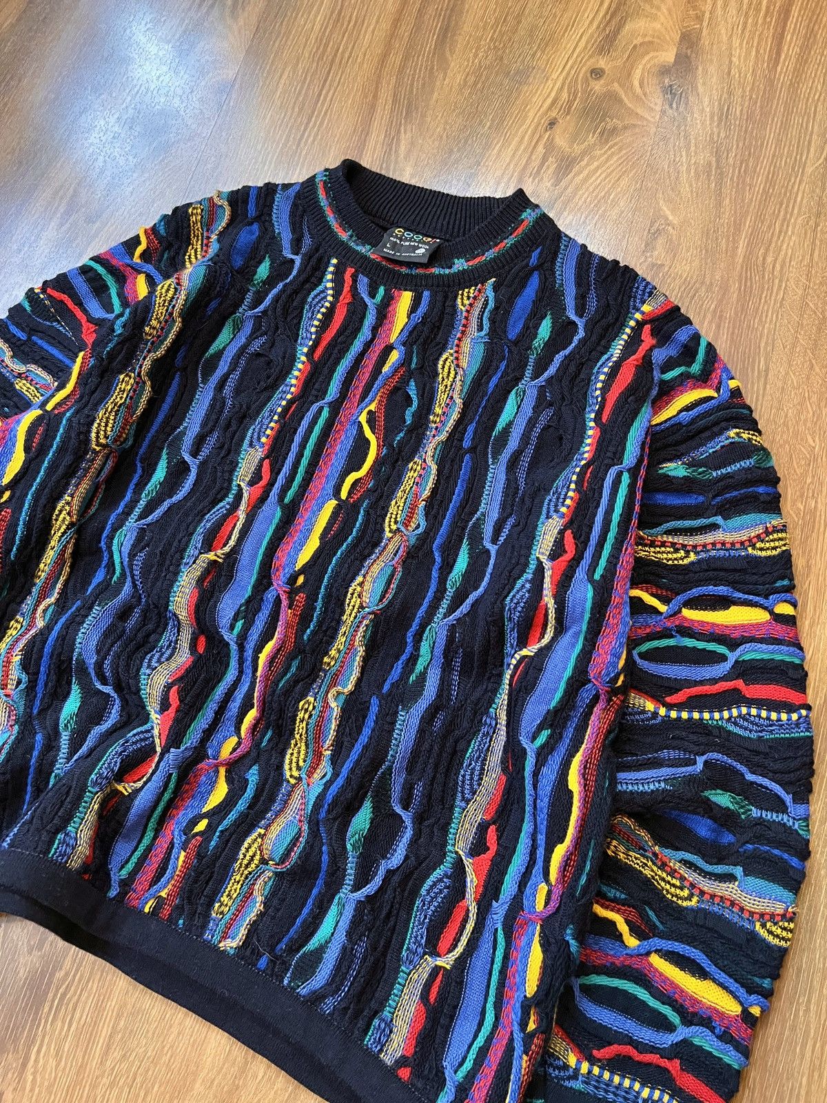 Coogi Rare Coogi 3D Knit / Sweater (Black/Blue/Red/Yellow) Size US M / EU 48-50 / 2 - 3 Thumbnail