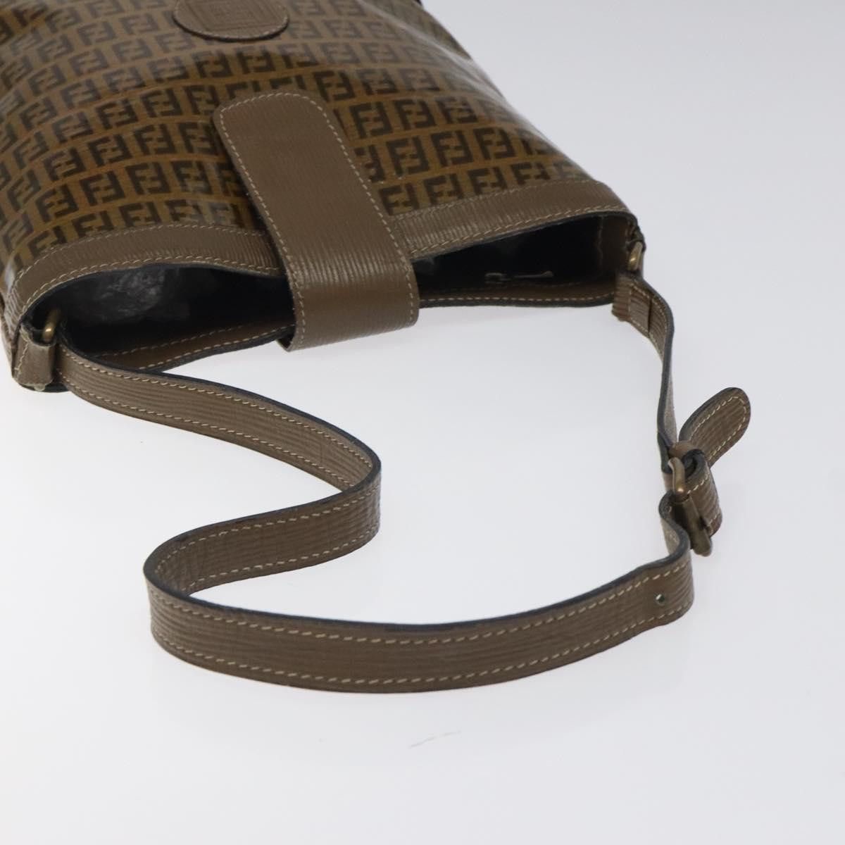 Fendi FENDI Zucchino Canvas Shoulder Bag Enamel Beige Gold Size ONE SIZE - 7 Thumbnail