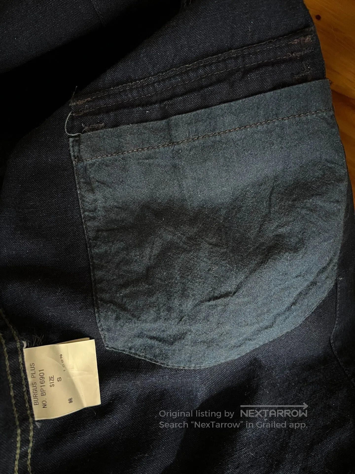 Burgus Plus blue dyed work jacket with gem buttons. Size US S / EU 44-46 / 1 - 8 Thumbnail