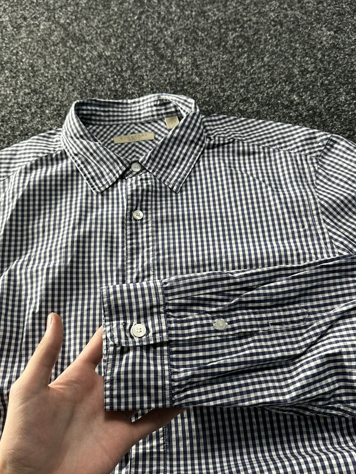 Burberry × Vintage 🚨 BURBERRY s 90S vintage flannel nova check shirt button up Size US L / EU 52-54 / 3 - 8 Thumbnail