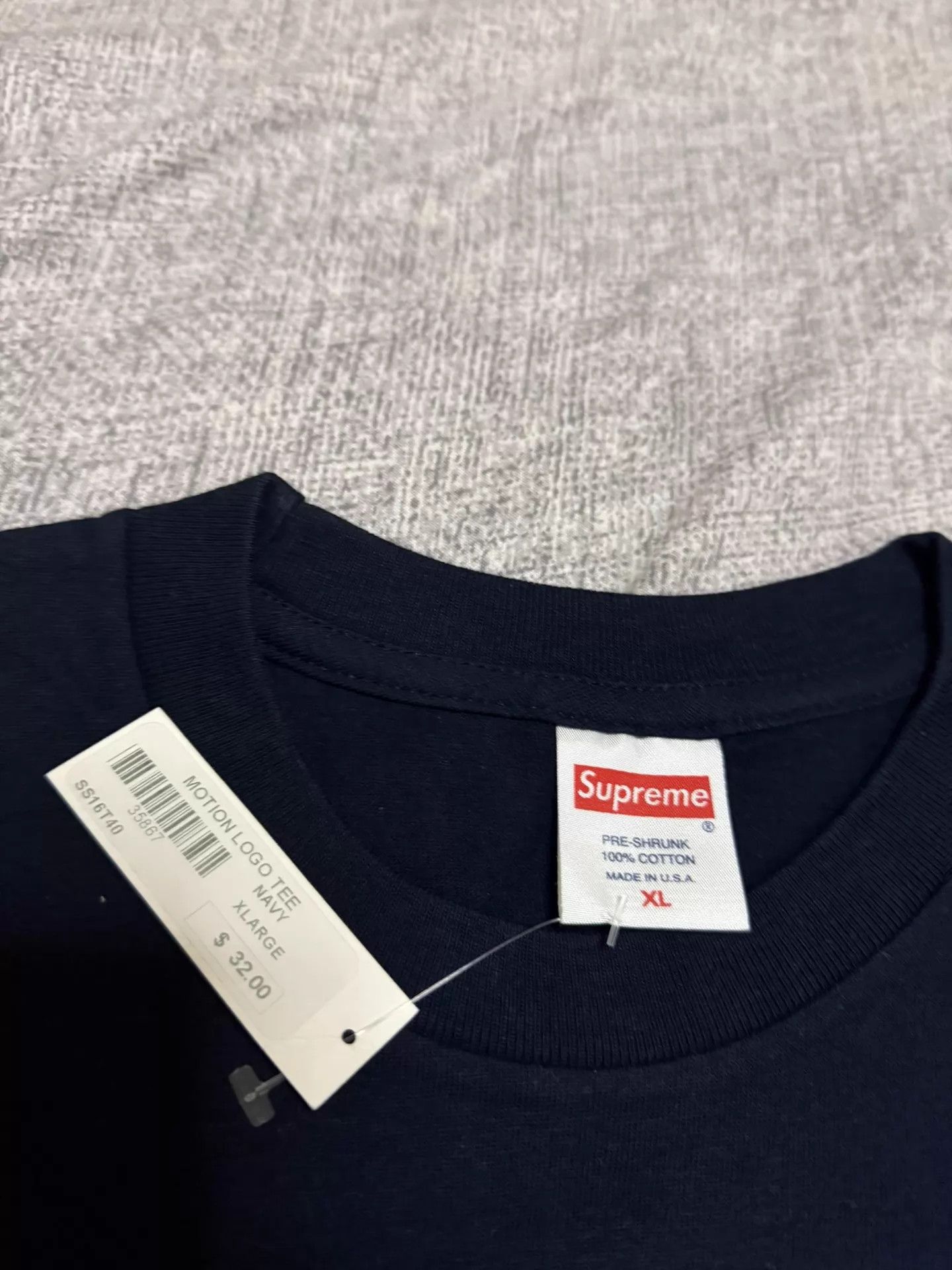 Supreme Supreme 16ss Motion Logo Phantom Tee Navy XL 16 OG Size US XL / EU 56 / 4 - 2 Thumbnail