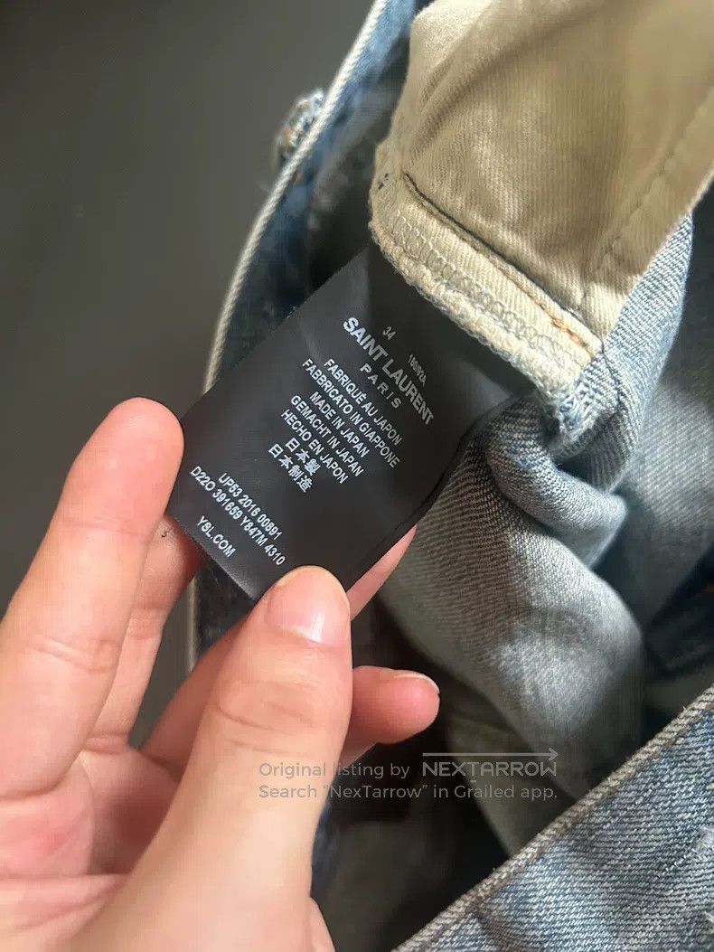 Saint Laurent Paris Saint Laurent Paris Blue Destroyed Size US 34 / EU 50 - 5 Thumbnail