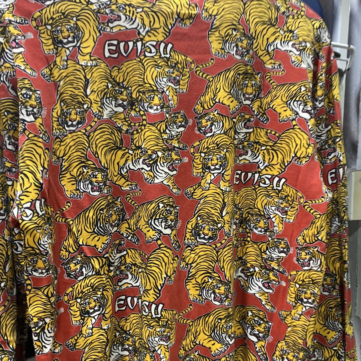 Evisu Rare Vintage Evisu Full Print Tiger Long Sleeve Shirts Size US L / EU 52-54 / 3 - 6 Thumbnail