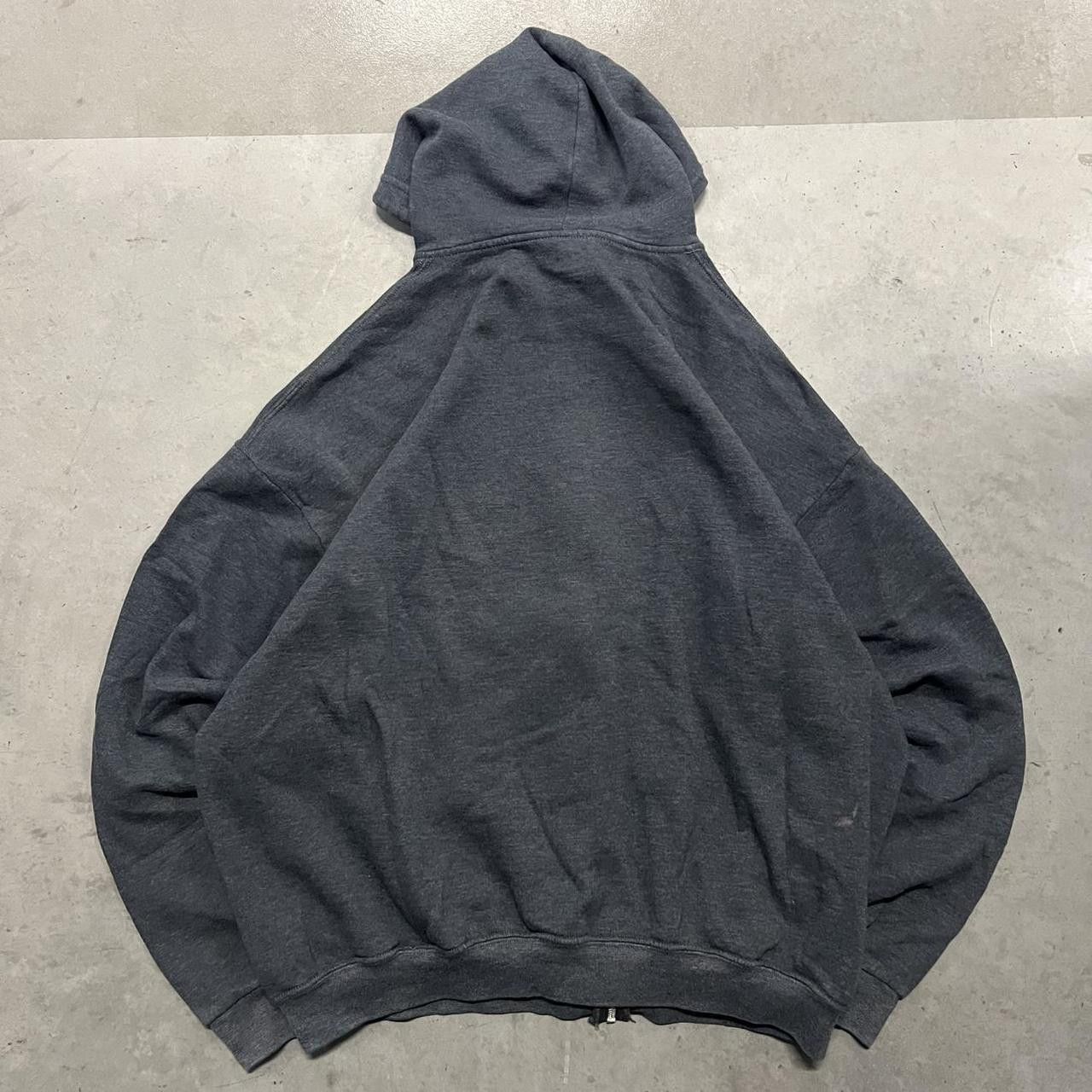 Vintage Crazy Vintage Y2K/2000s Dark Grey Essential zip up Hoodie! Size US XXL / EU 58 / 5 - 2 Thumbnail