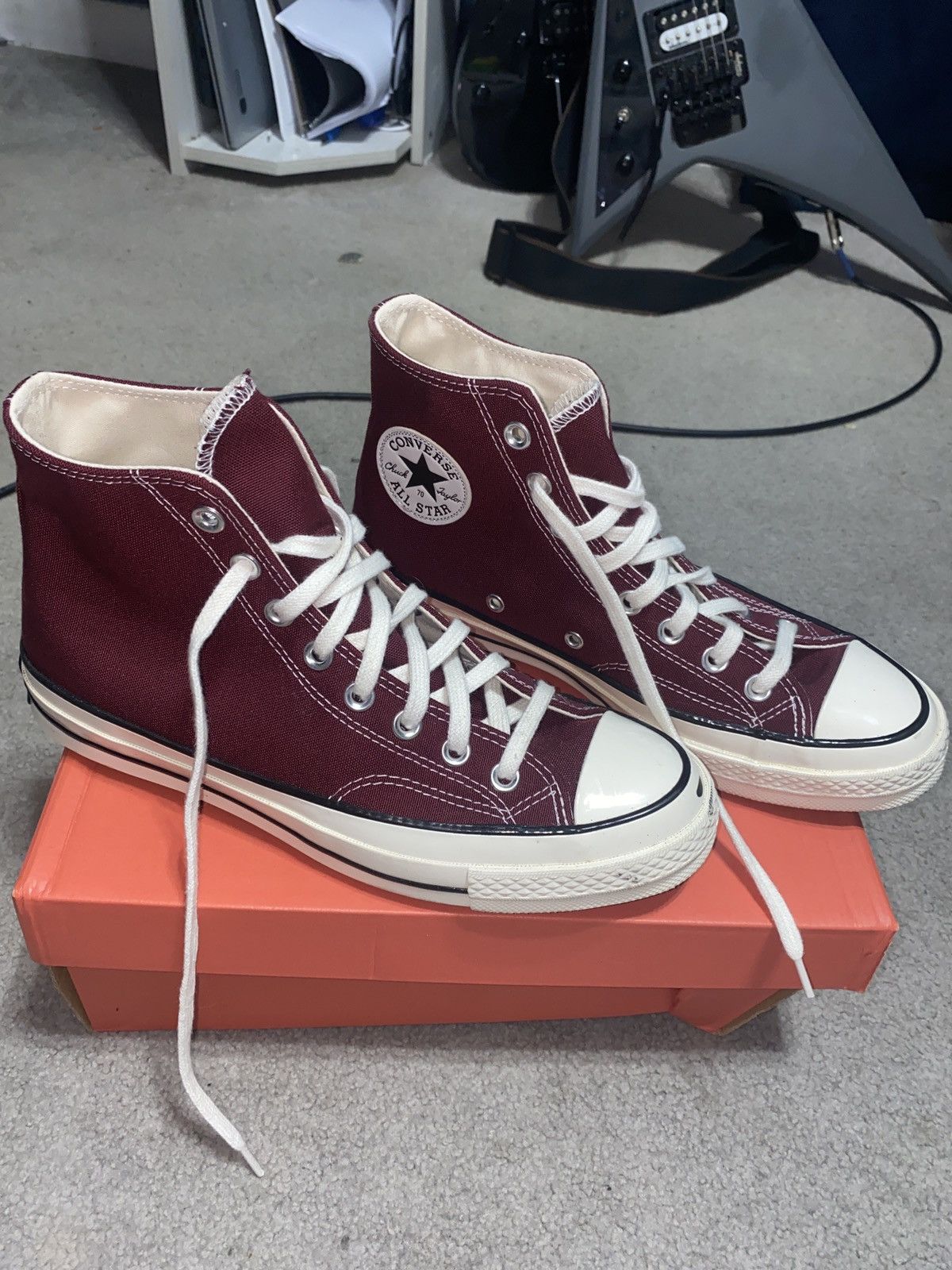 Converse Converse Chuck 70 High ‘Recycled Canvas - Deep Boradeaux’ Size US 7.5 / EU 40-41 - 2 Thumbnail