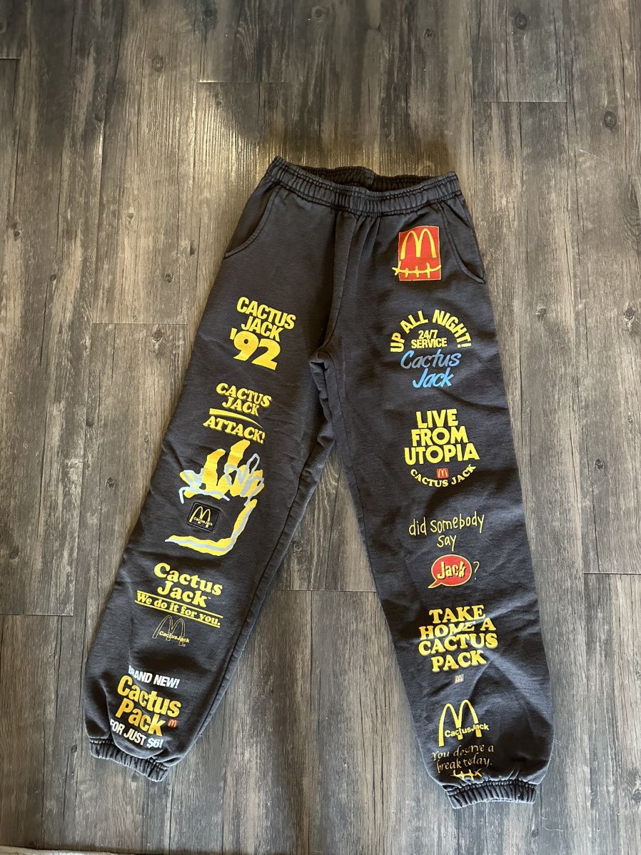 Travis Scott Cactus Jack by Travis Scott x McDonald’s Sticker Sweatpants Size 26" / US 2 / IT 38 - 4 Thumbnail