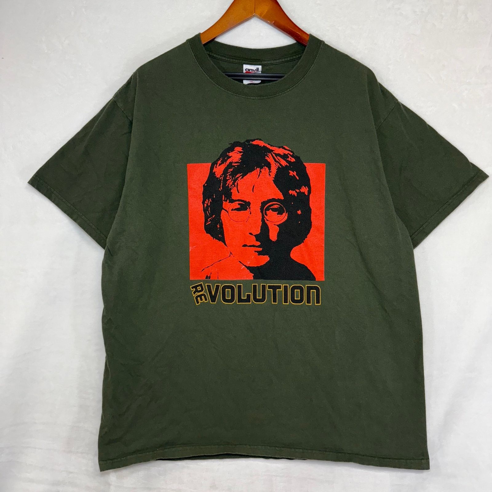 Anvil VTG Anvil John Lennon Beatles XL Tee Shirt Green Revolution Size US XL / EU 56 / 4 - 1 Thumbnail