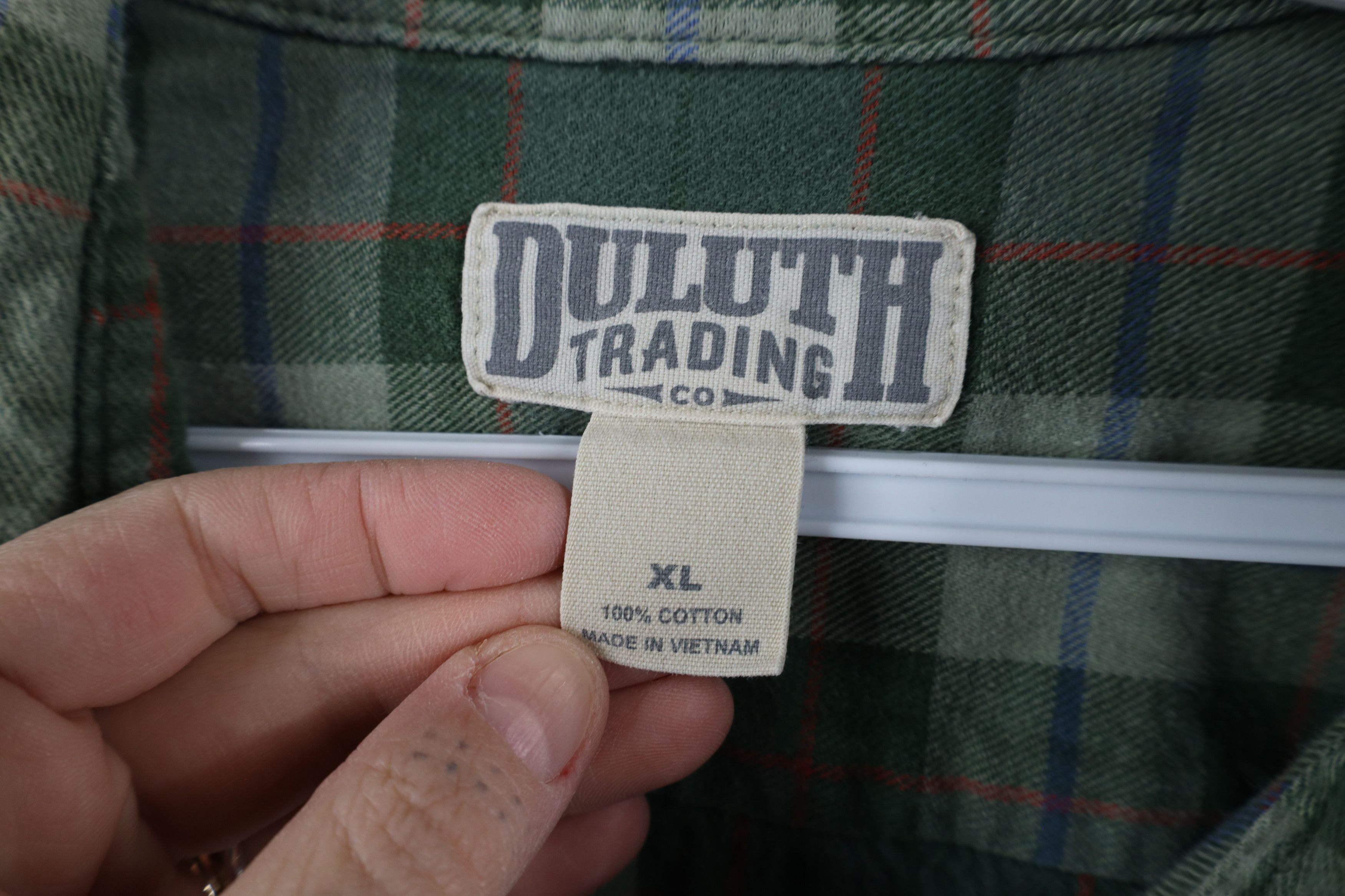 Duluth Trading Company × Vintage Duluth Trading Co Collared Button Down Shirt Green Plaid Size US XL / EU 56 / 4 - 6 Thumbnail
