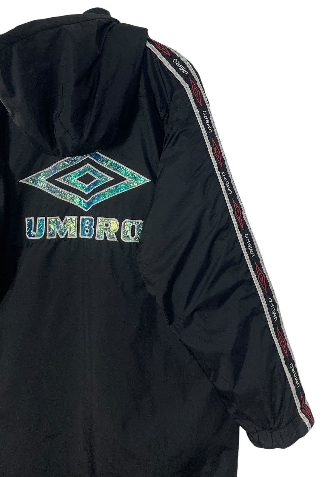 Umbro × Vintage 90s VINTAGE UMBRO CHROME LOGO LONG JACKET Size US L / EU 52-54 / 3 - 5 Thumbnail