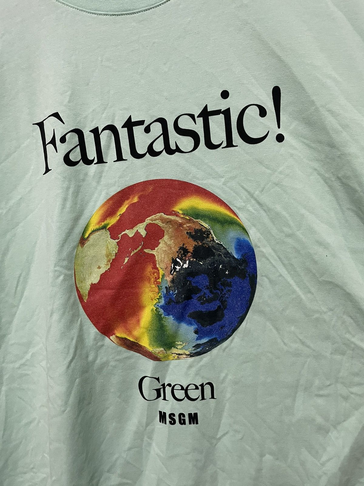 MSGM MSGM Fantastic Green Tee Earth Future T Shirt Eco Size US XL / EU 56 / 4 - 5 Thumbnail