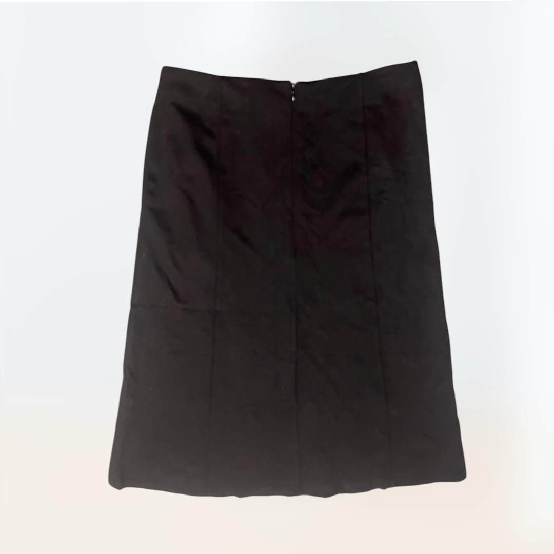 Other Carmen Marc Valvo Black Midi Skirt Size 4 Size 27" / US 4 / IT 40 - 2 Thumbnail