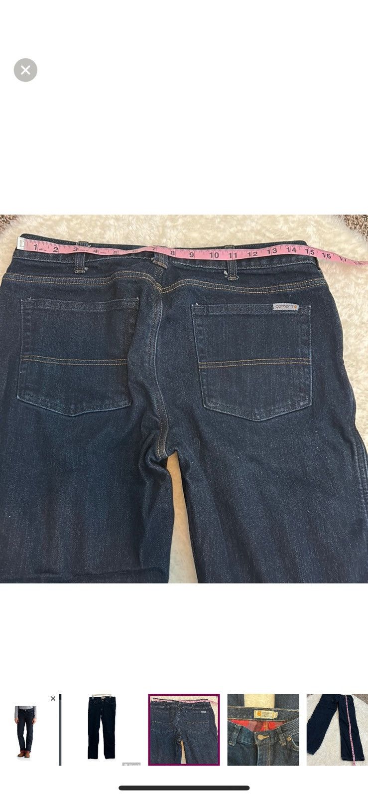 Carhartt Carhartt original fit Blaine flannel lined jeans size 10 Size 32" / US 10 / IT 46 - 4 Thumbnail