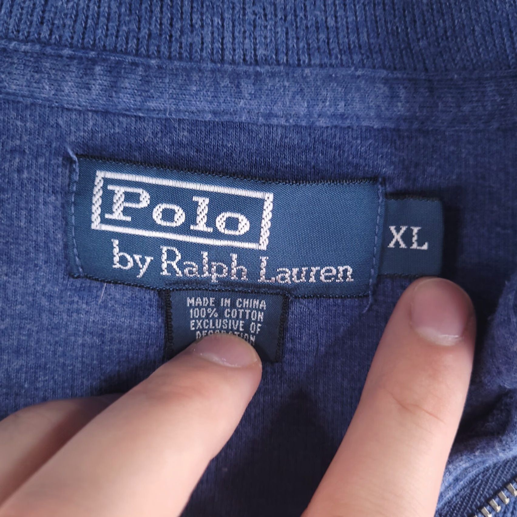Polo Ralph Lauren Polo Ralph Lauren Sweater Mens XL Blue Quarter Zip Pullover Cotton Casual Dress Size US XL / EU 56 / 4 - 3 Thumbnail