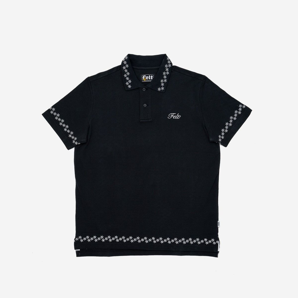 image of Felt Polo in Black, Men's (Size XL)