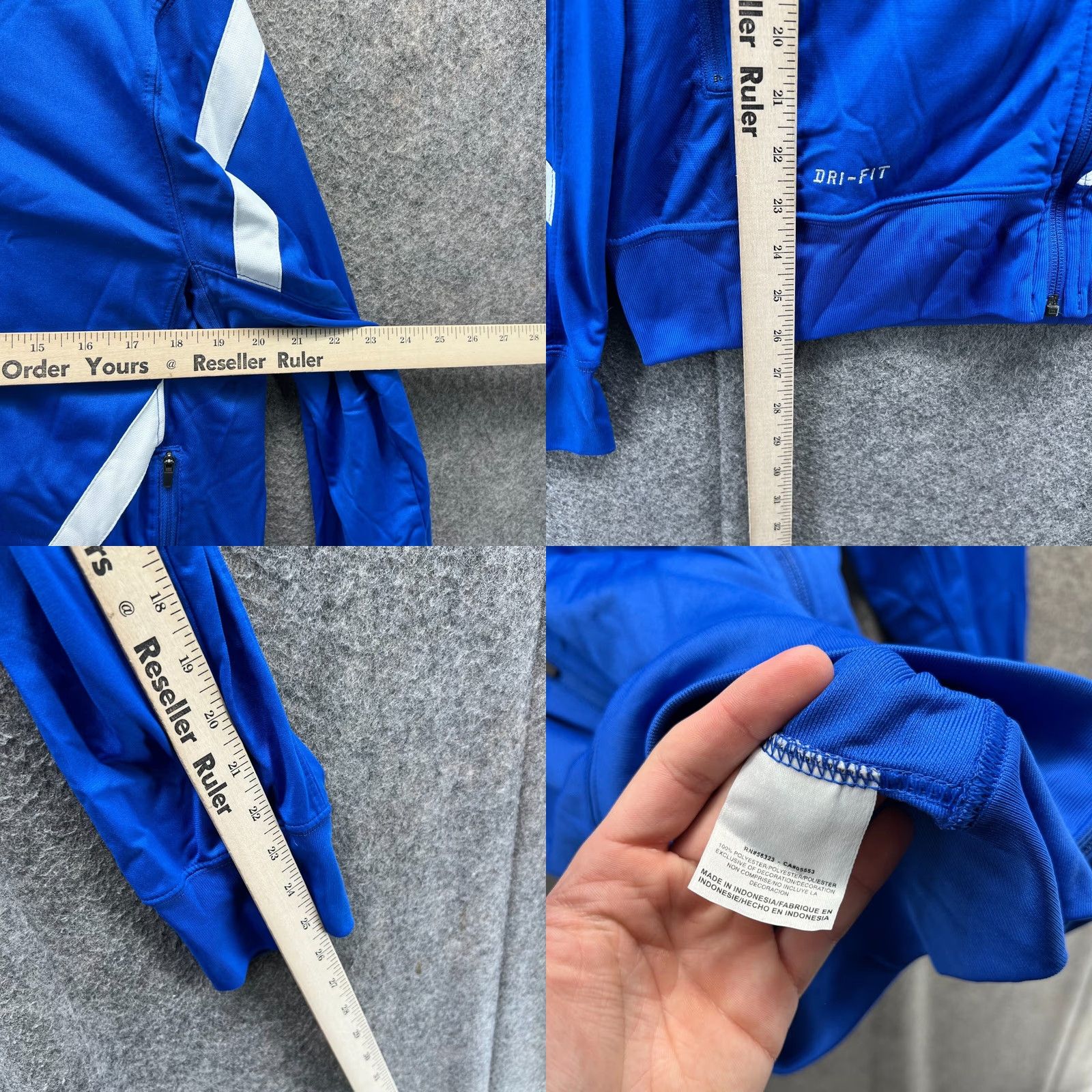 Nike VINTAGE Nike Track Jacket Mens Medium Royal Blue Full Zip Windbreaker Swoosh Dri Fit Vtg Size US M / EU 48-50 / 2 - 8 Thumbnail