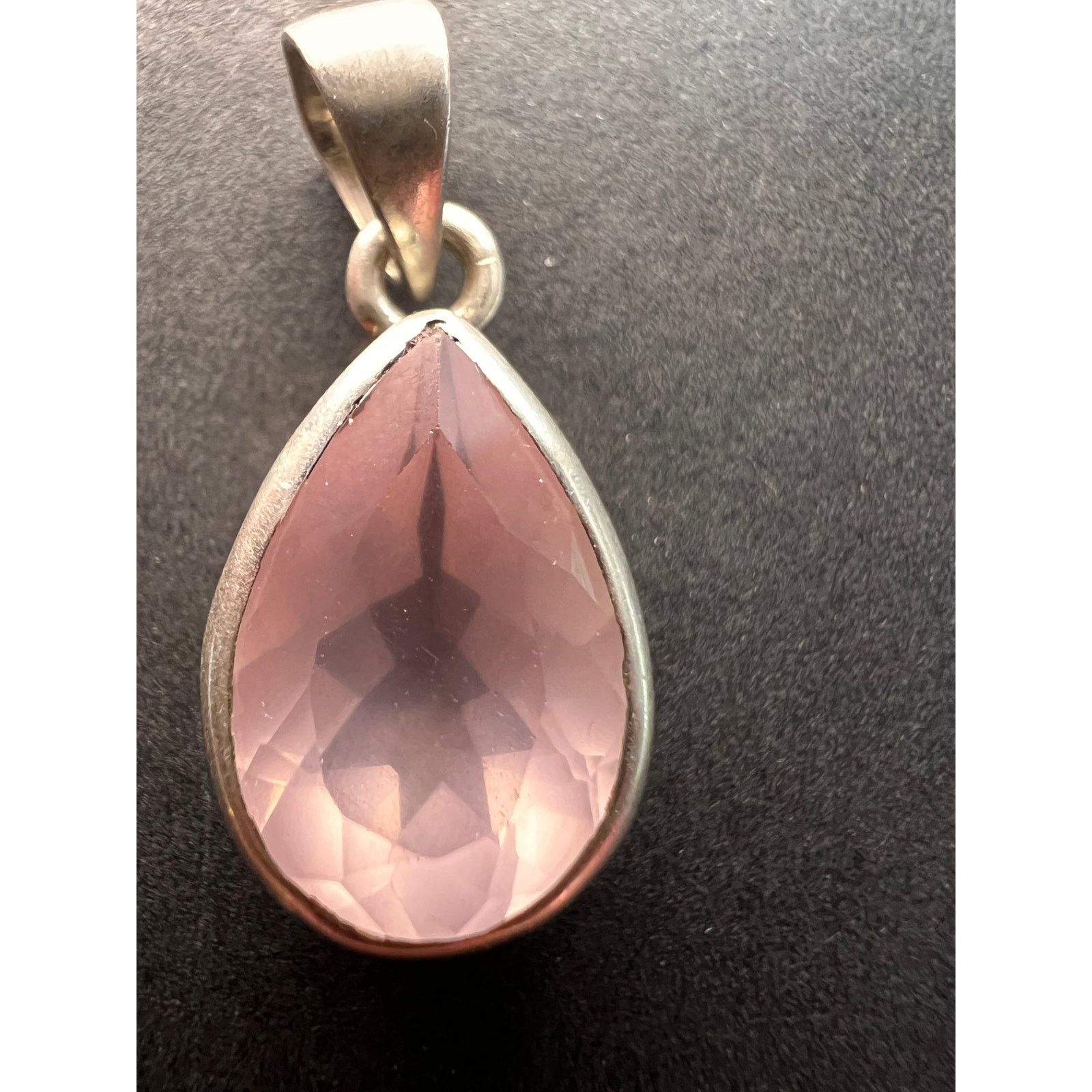 Other NEW Rose Quartz teardrop gemstone 925 pendant 3.34 grams Size ONE SIZE - 6 Thumbnail