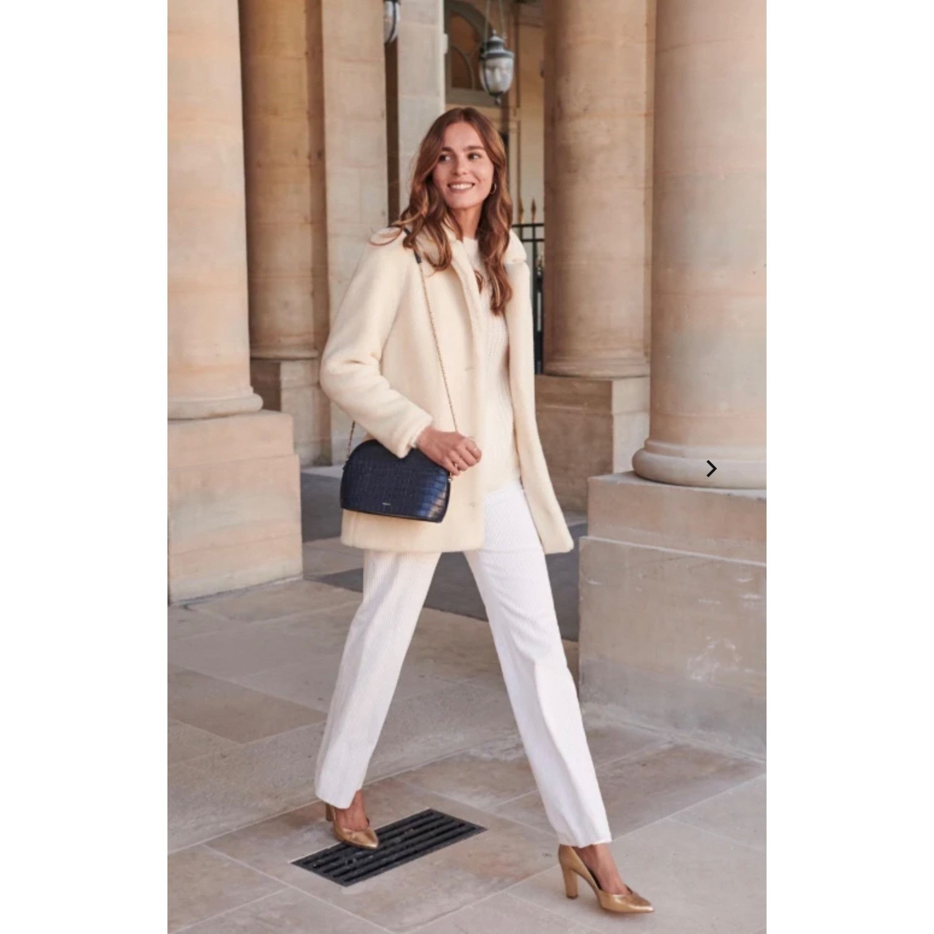 Sezane NWT SÉZANE ISÉE COAT White WOOL soft SZ42 us10 bust44 Size L / US 10 / IT 46 - 8 Thumbnail