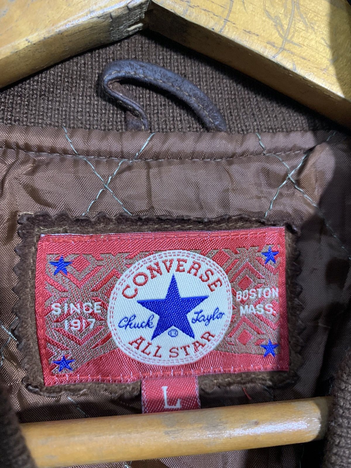 Converse 🔥VTG CONVERSE ALL STARS LEATHER VARSITY JACKETS Size US L / EU 52-54 / 3 - 8 Thumbnail