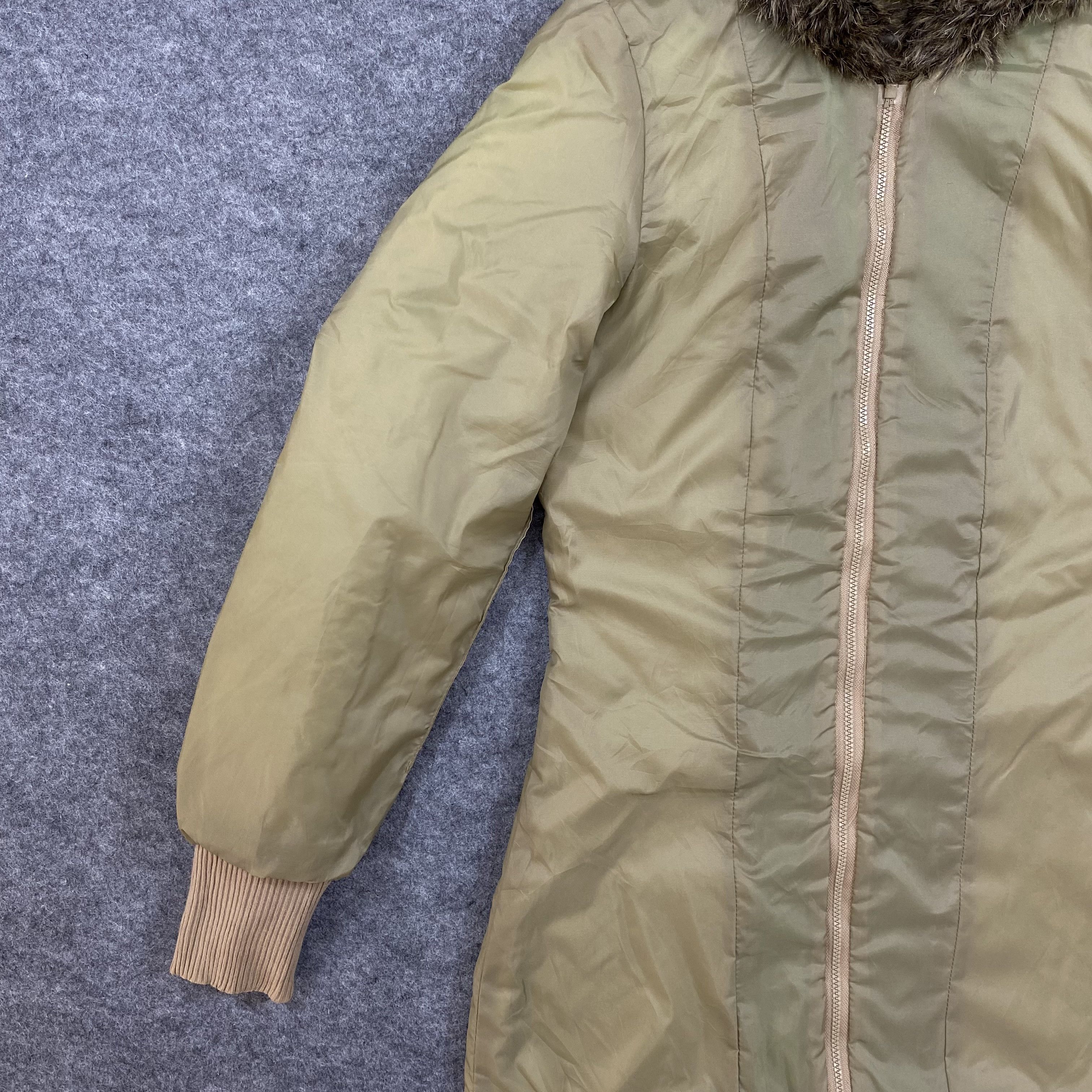 Vintage VINTAGE ESPRIT Y2K Green Faux Fur Hooded Parka Jacket-J649 Size US XS / EU 42 / 0 - 4 Thumbnail