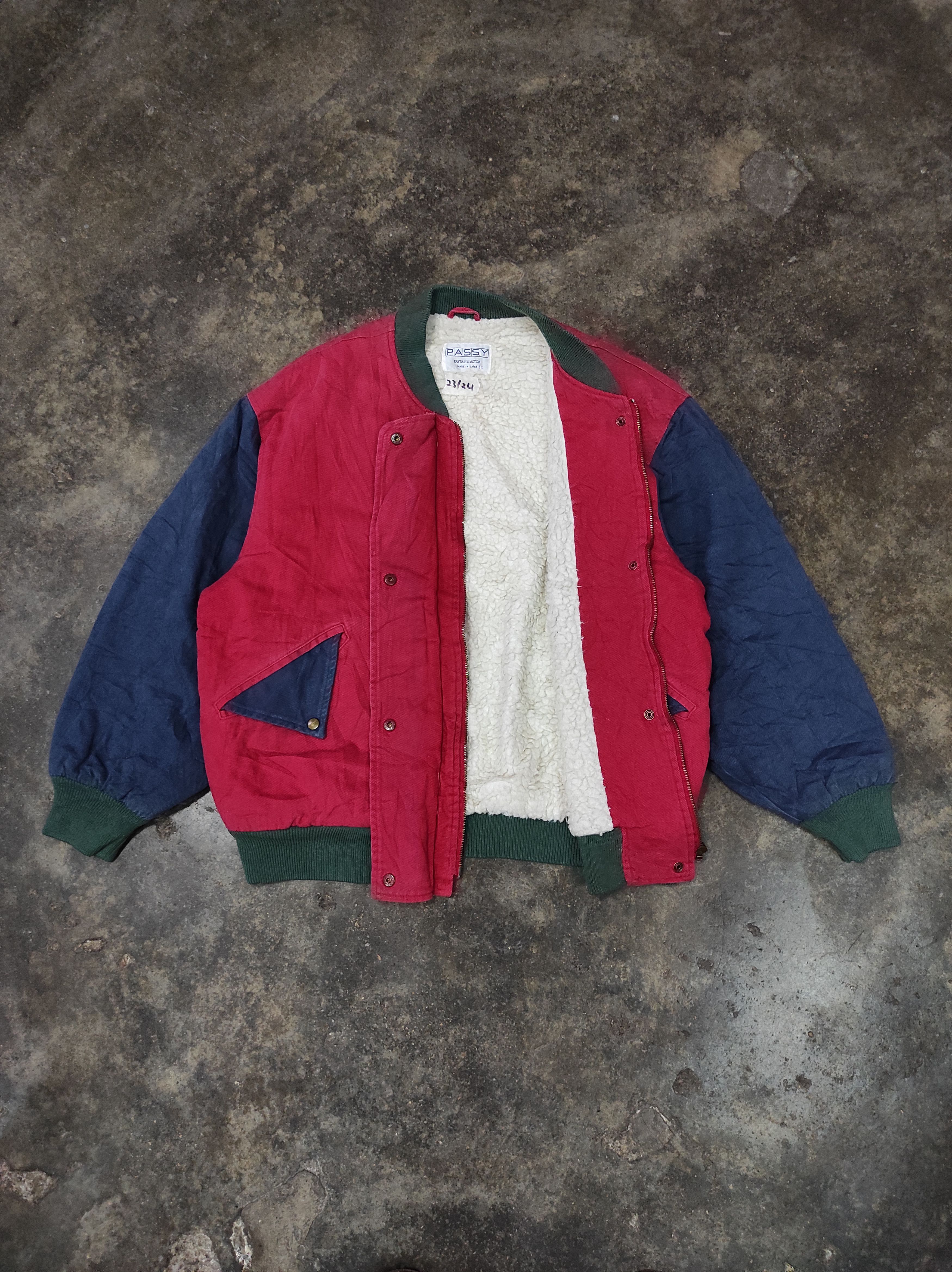 Japanese Brand × Vintage PASSY MULTICOLOUR VARSITY JACKET Size US M / EU 48-50 / 2 - 3 Thumbnail
