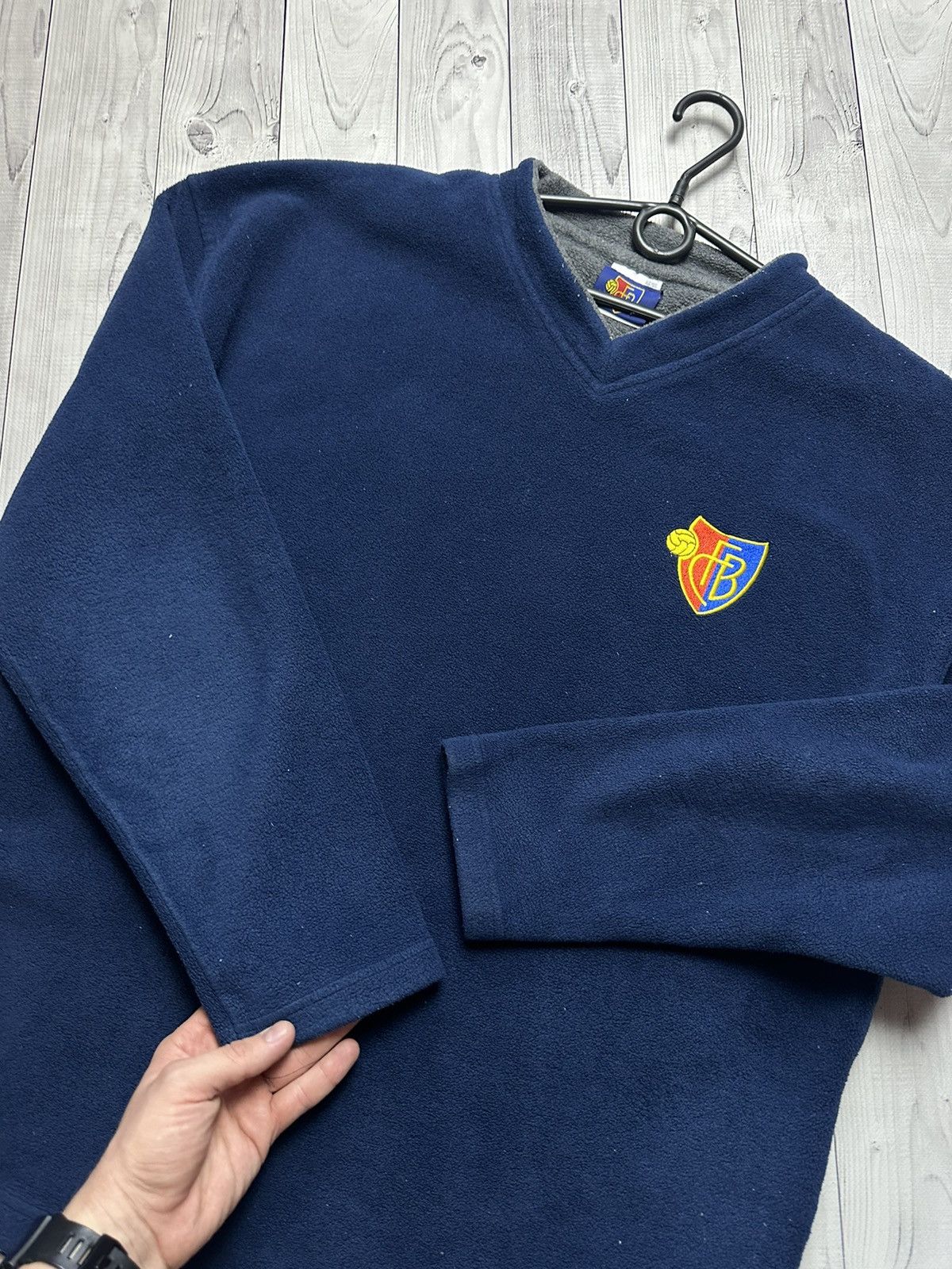 Vintage Vintage Basel soccer fleece hoodie size L Size US L / EU 52-54 / 3 - 3 Thumbnail