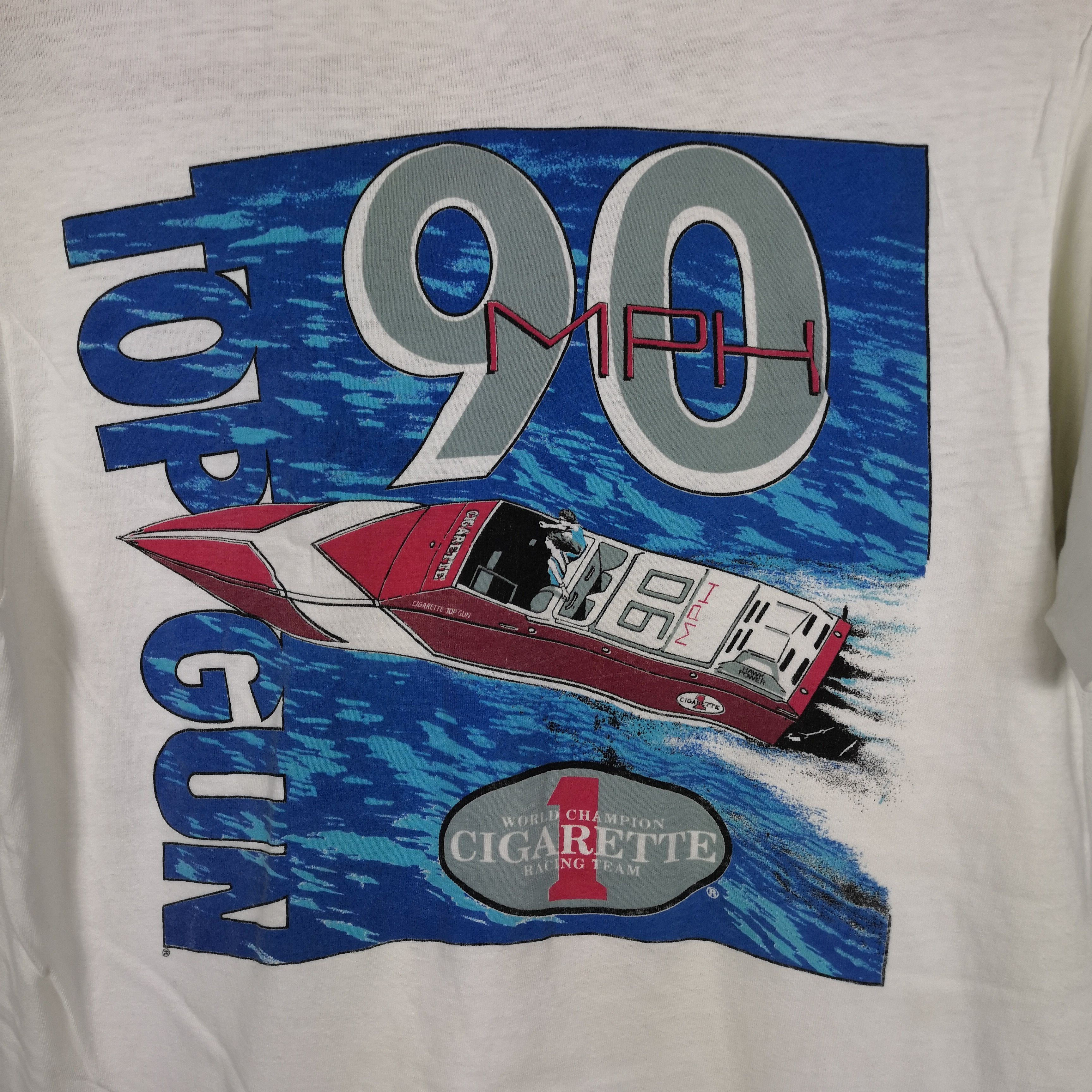 Vintage Vintage 90s Top Gun Racing Team T-Shirt 90kmh Speedboat Tees Size US S / EU 44-46 / 1 - 5 Thumbnail