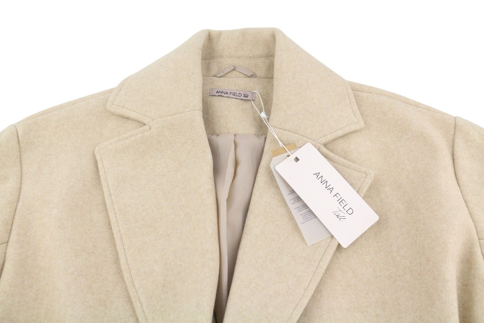 Other L TALL Beige Melange Notch Lapel Belted Mid 88055 Size L / US 10 / IT 46 - 6 Thumbnail
