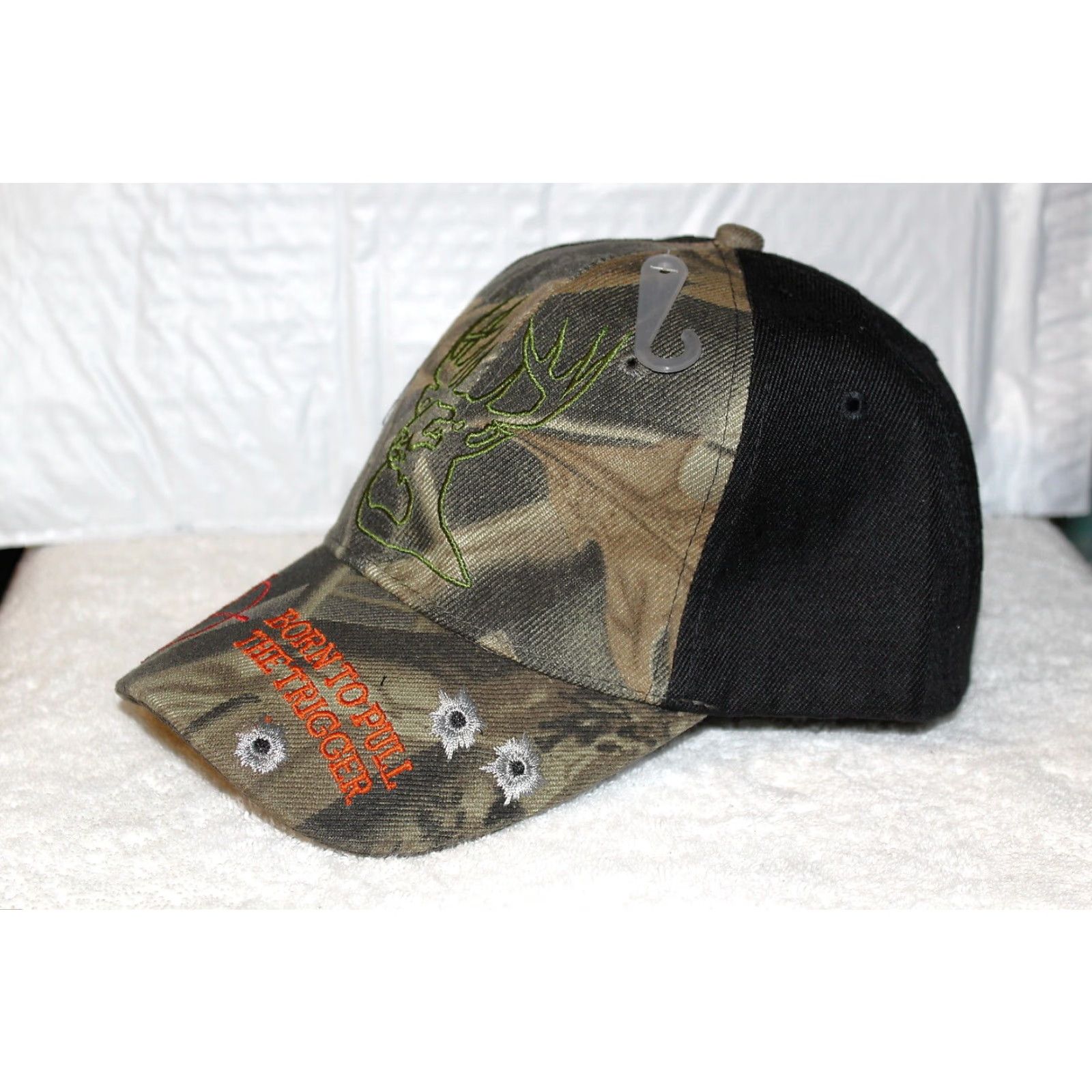 Born VINTAGE TOP Deer Hunting Baseball Cap Men Adjustable Black Camo Outdoor Hunting Mens Size ONE SIZE - 2 Thumbnail