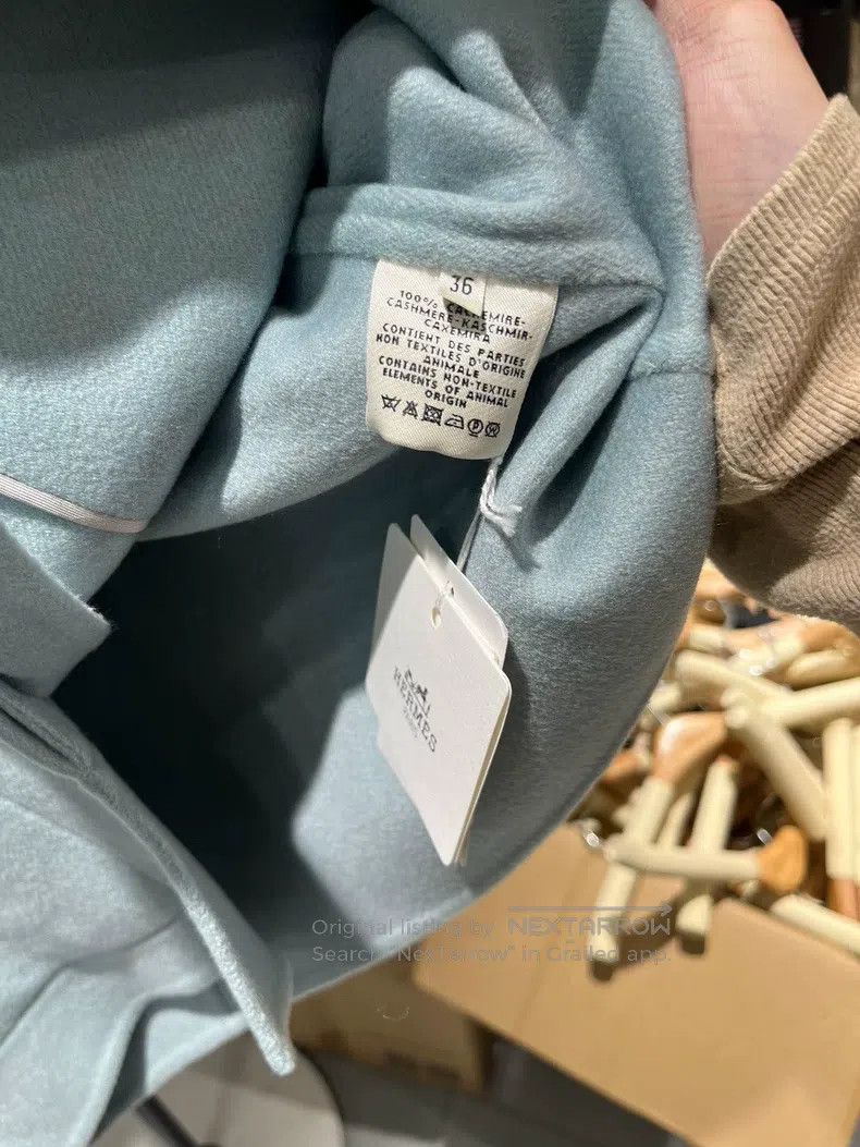 Hermes Hermes Sky Blue Cashmere Overcoat Size XS / US 0-2 / IT 36-38 - 3 Thumbnail
