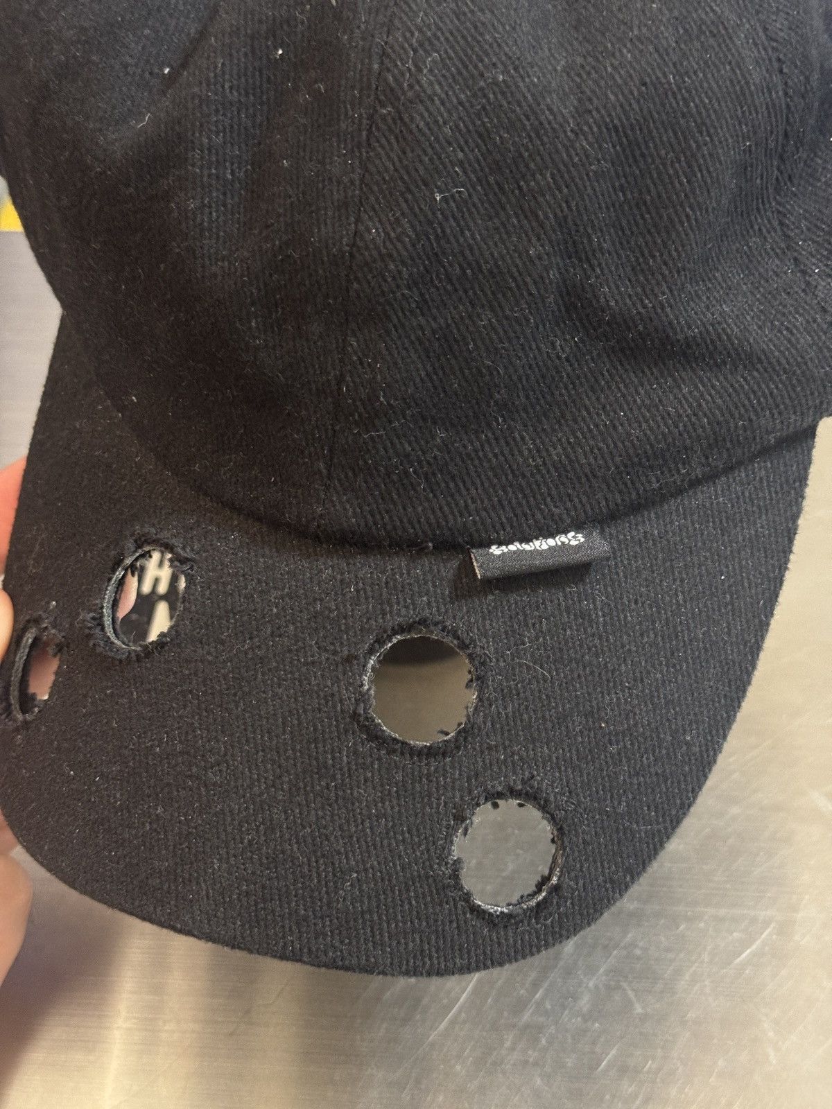 Gleb Kostin Solutions 2023 Gleb Kostin Solutions Cut Out Hole Cap Hat Black Size ONE SIZE - 3 Thumbnail