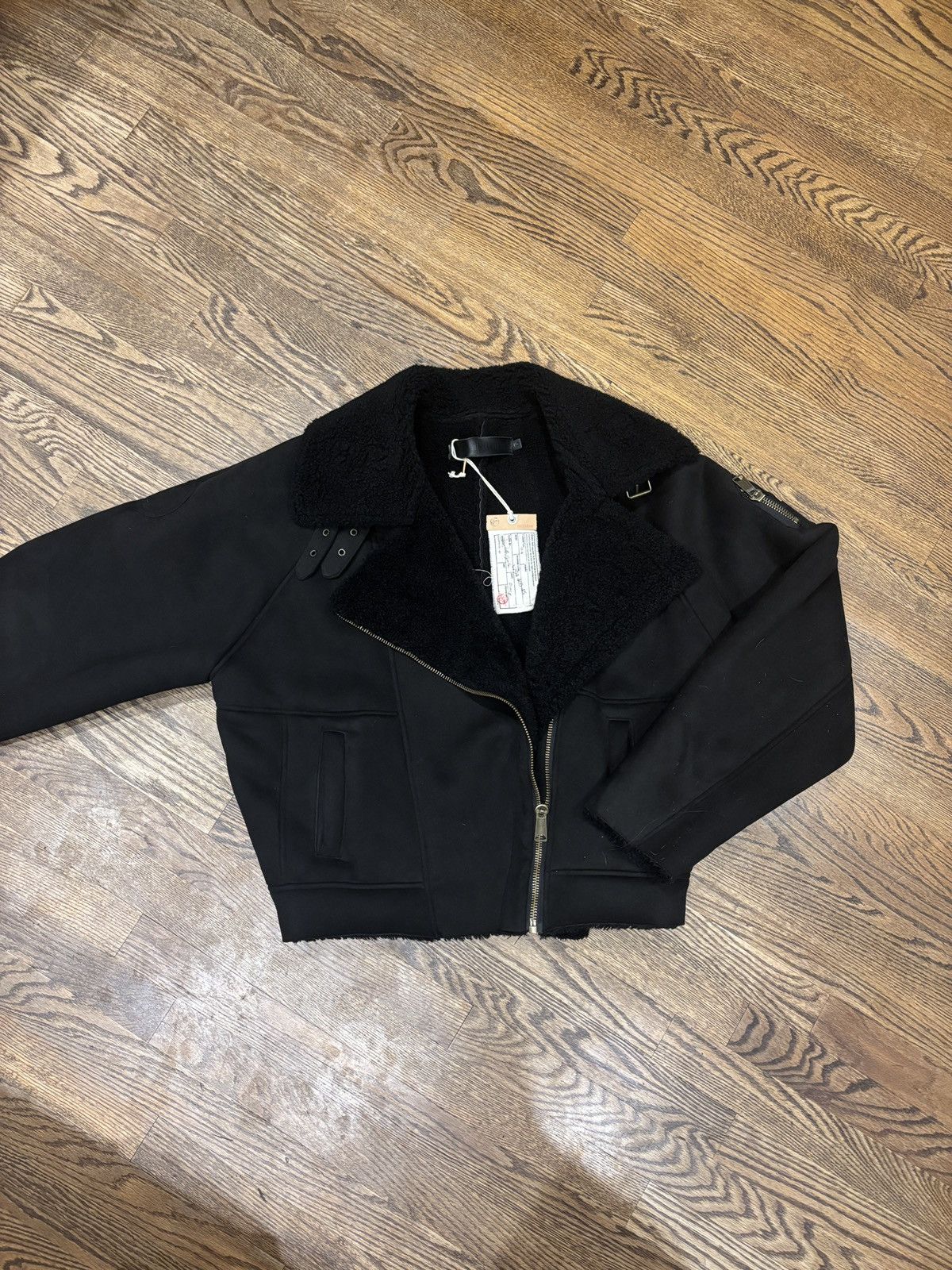 No Faith Studios No faith studios black heavy flight shearling jacket Size US S / EU 44-46 / 1 - 3 Thumbnail