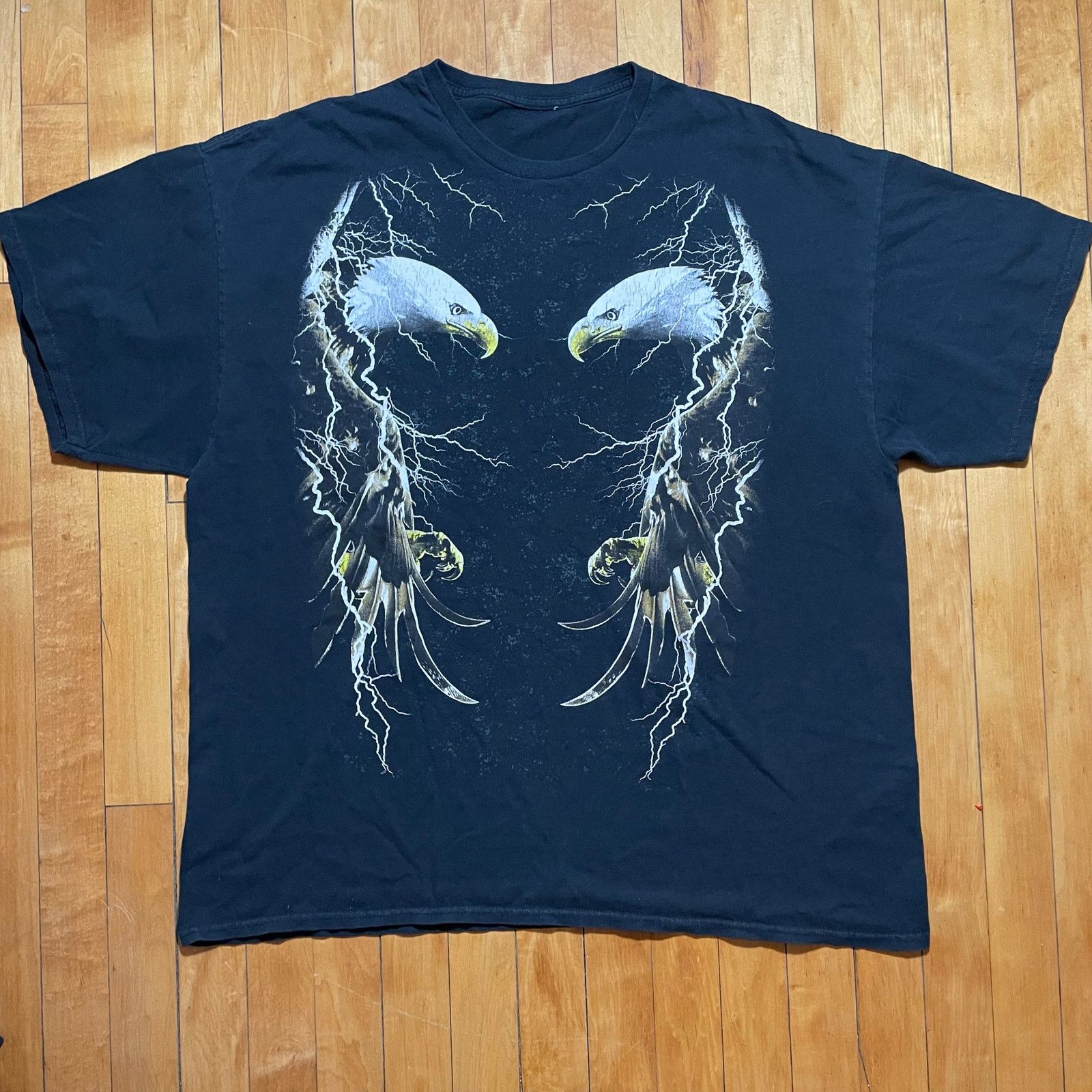 Vintage 90s Lightening Nature black Tee Bald Eagle size L Size US L / EU 52-54 / 3 - 1 Thumbnail