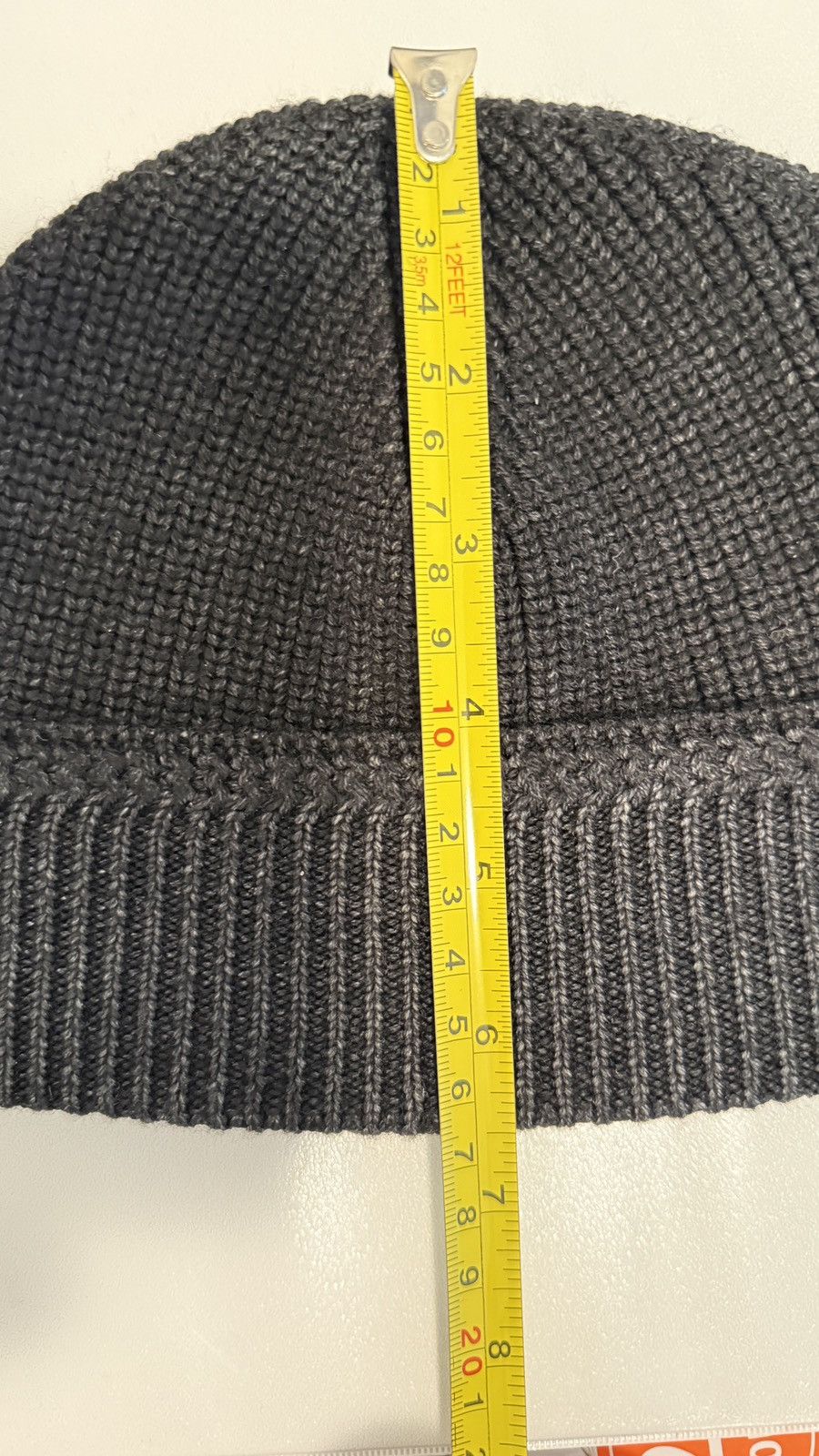 RRL Ralph Lauren Double RL Beanie 100% Merino Wool Black/Gray Size ONE SIZE - 7 Thumbnail
