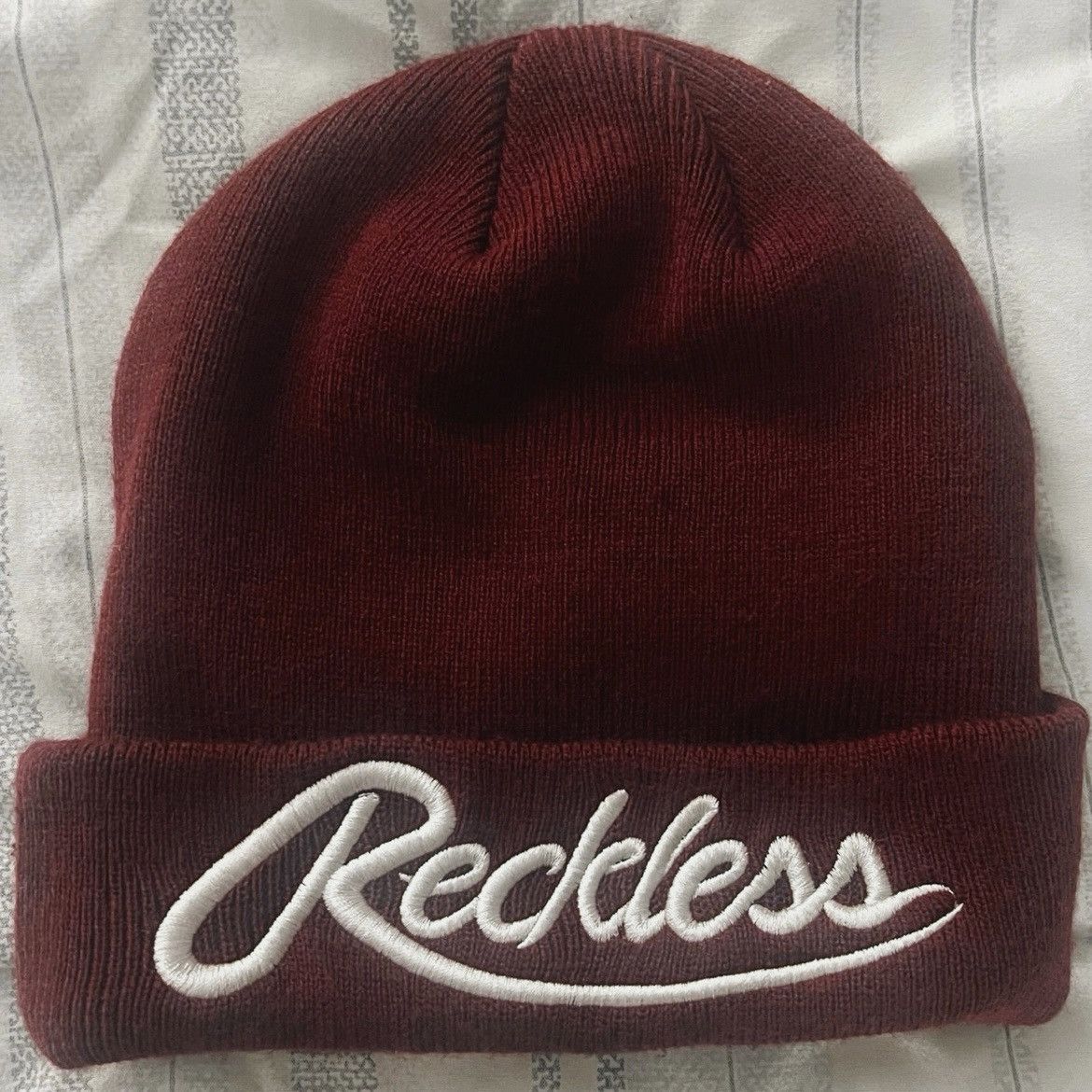 Young And Reckless Young & Reckless | Burgundy Beanie Skater Hat Adult One Size Size ONE SIZE - 1 Thumbnail