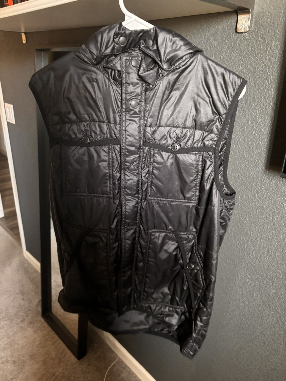 ジャケット・アウター undercover down vest Undercover Black and Multicolor Kolor Edition Down Leather