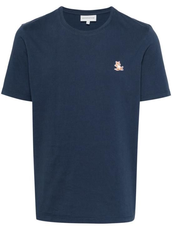 Maison Kitsune MAISON KITSUNE Men T-Shirts LM00110 KJ0008P476 Blue Size US XL / EU 56 / 4 - 1 Thumbnail