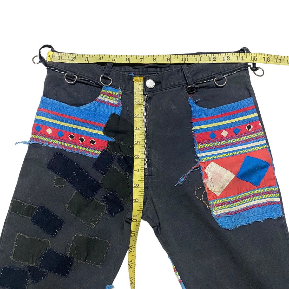 Undercover SS03 Undercover Scab Ethnic Patchwork Flare Pants Size US 29 - 18 Thumbnail