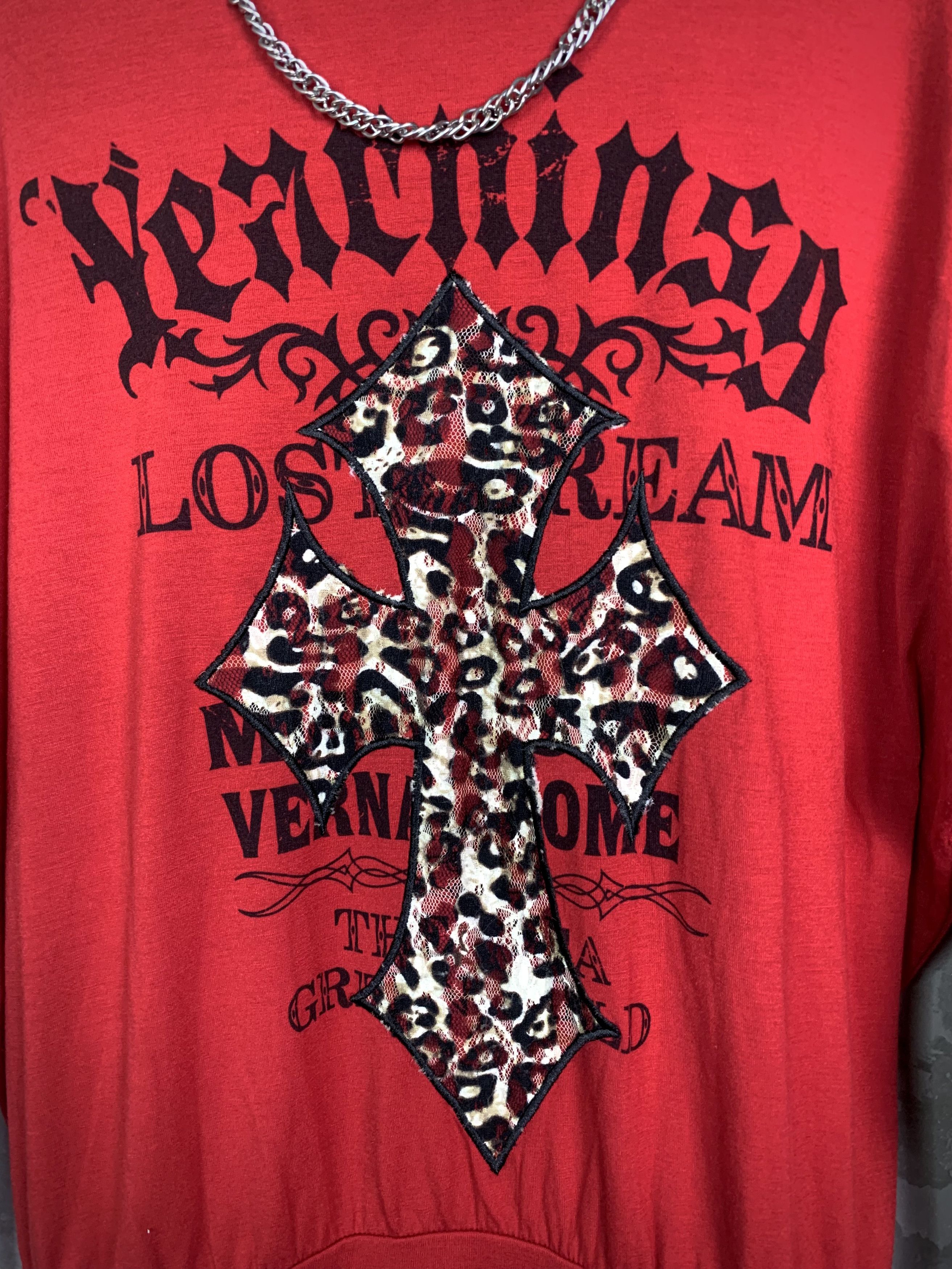 Japanese Brand M.K.R Gothic Cross Leopard Print LS Size XL / US 12-14 / IT 48-50 - 5 Thumbnail