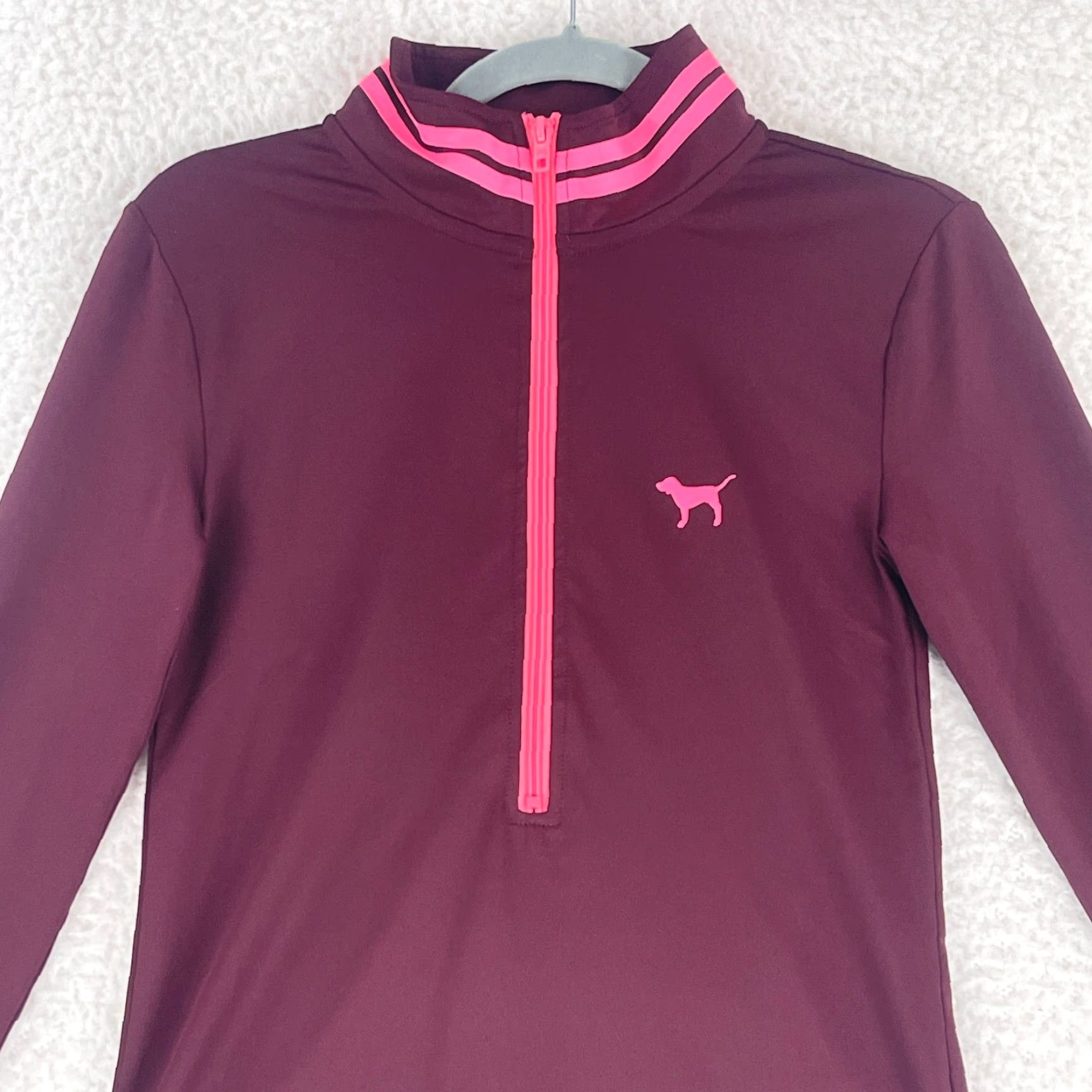 Victoria's Secret PINK Victoria's Secret Jacket Womens 1/2 Zip Long Sleeve Lightweight XS Purple Athleisure Logo 90s (if available) Womens Size XS / US 0-2 / IT 36-38 - 2 Thumbnail